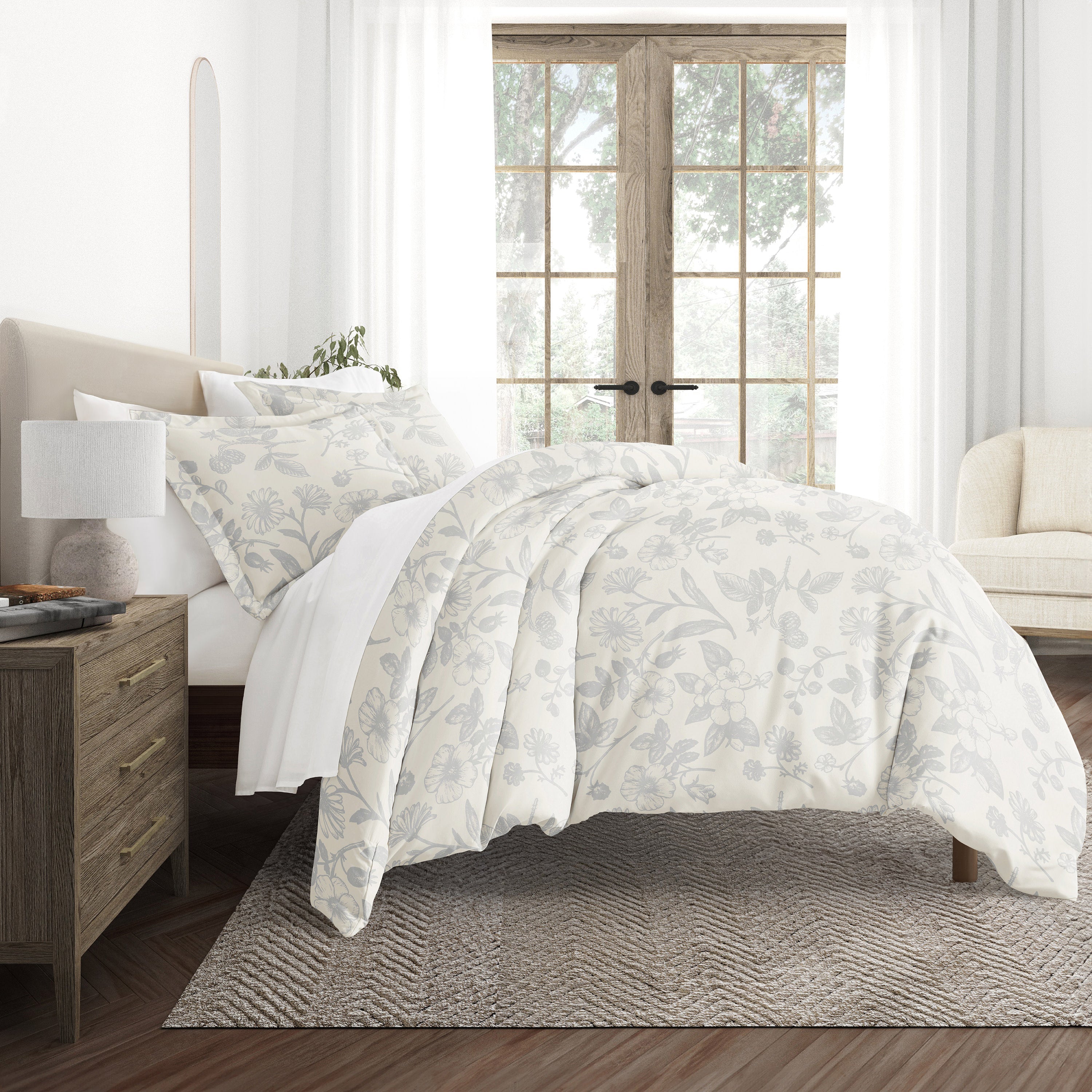 Garden Patterned Duvet Cover Set