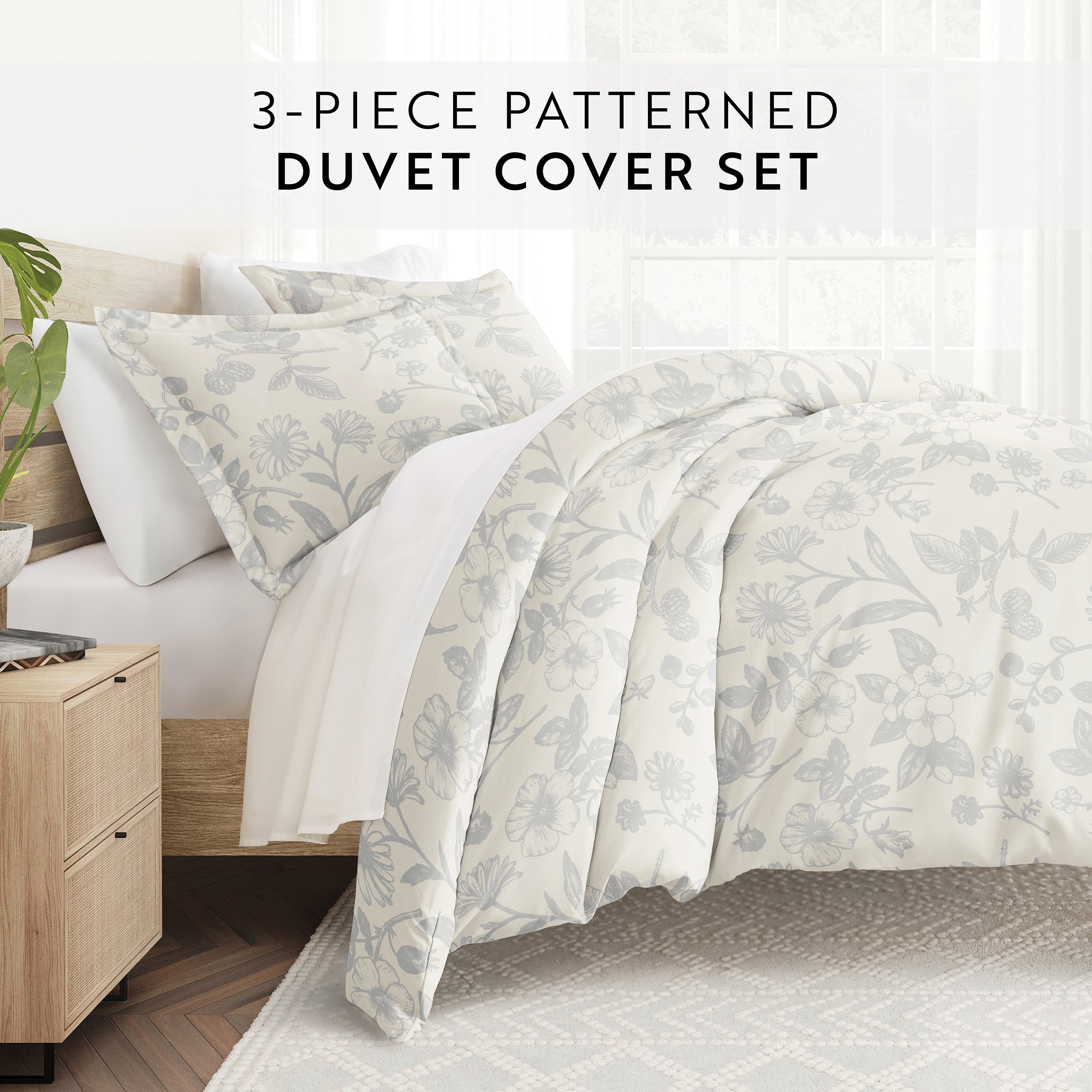 Garden Patterned Duvet Cover Set