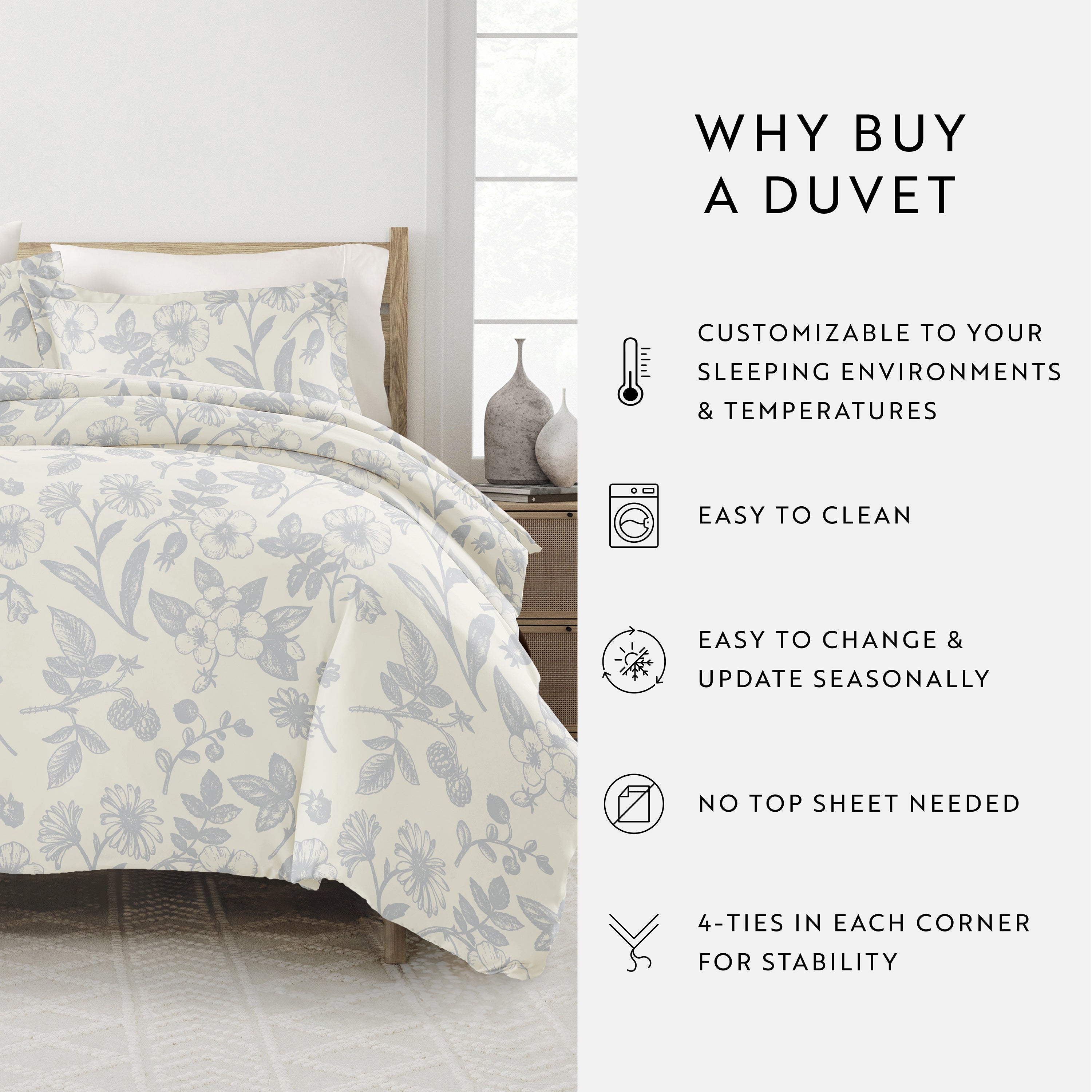 Garden Patterned Duvet Cover Set