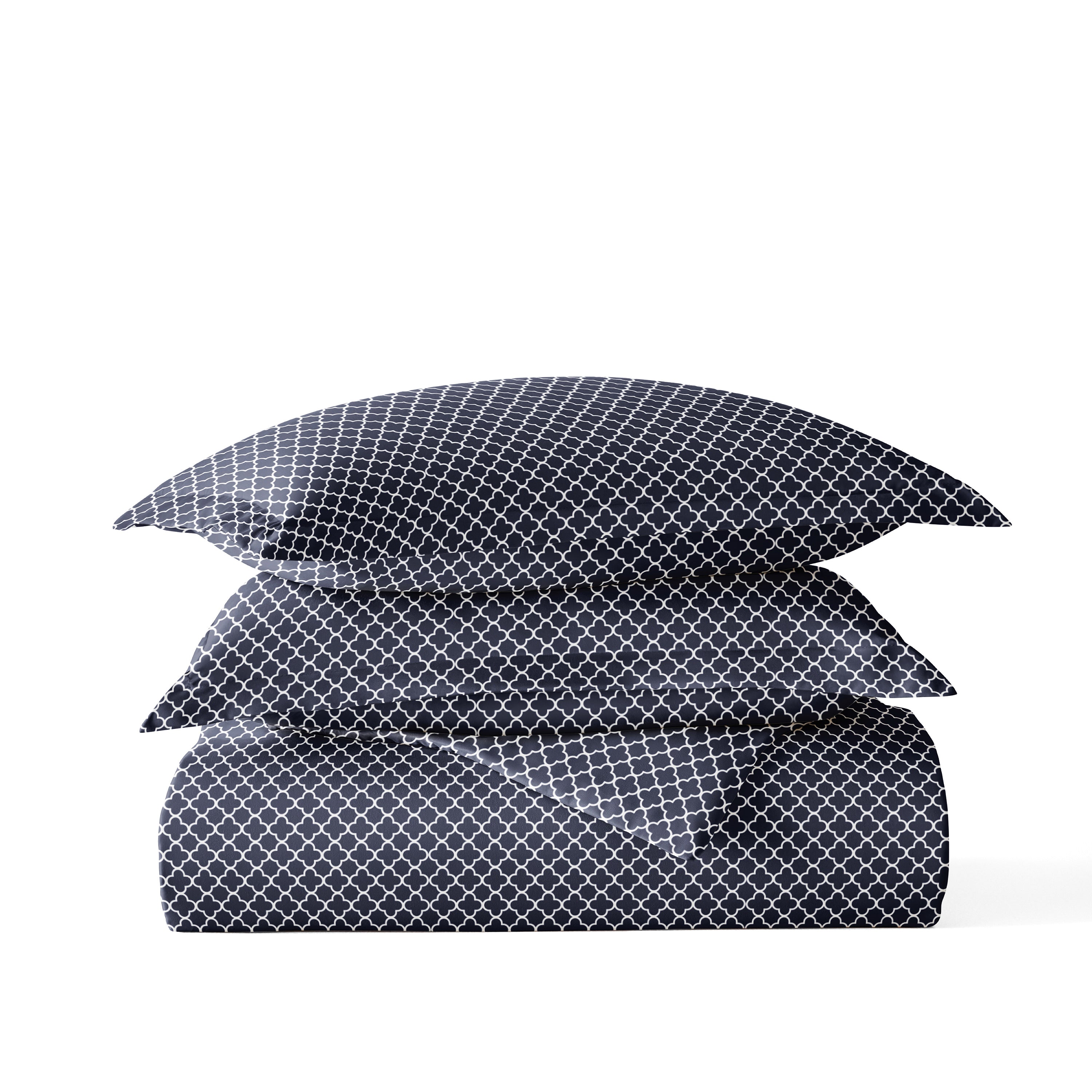 Quatrefoil Patterned Duvet Cover Set