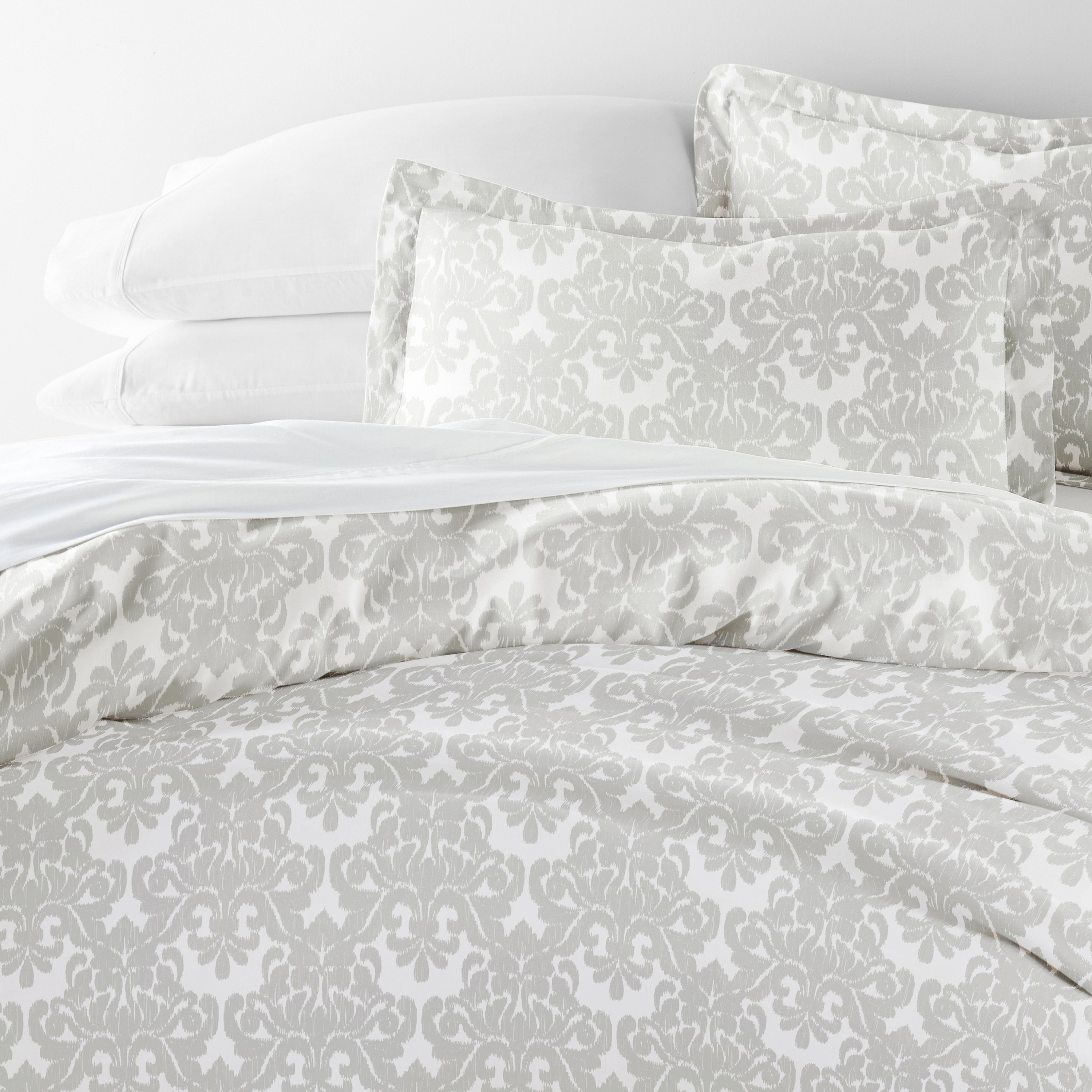 Soft Damask Patterned Duvet Cover Set