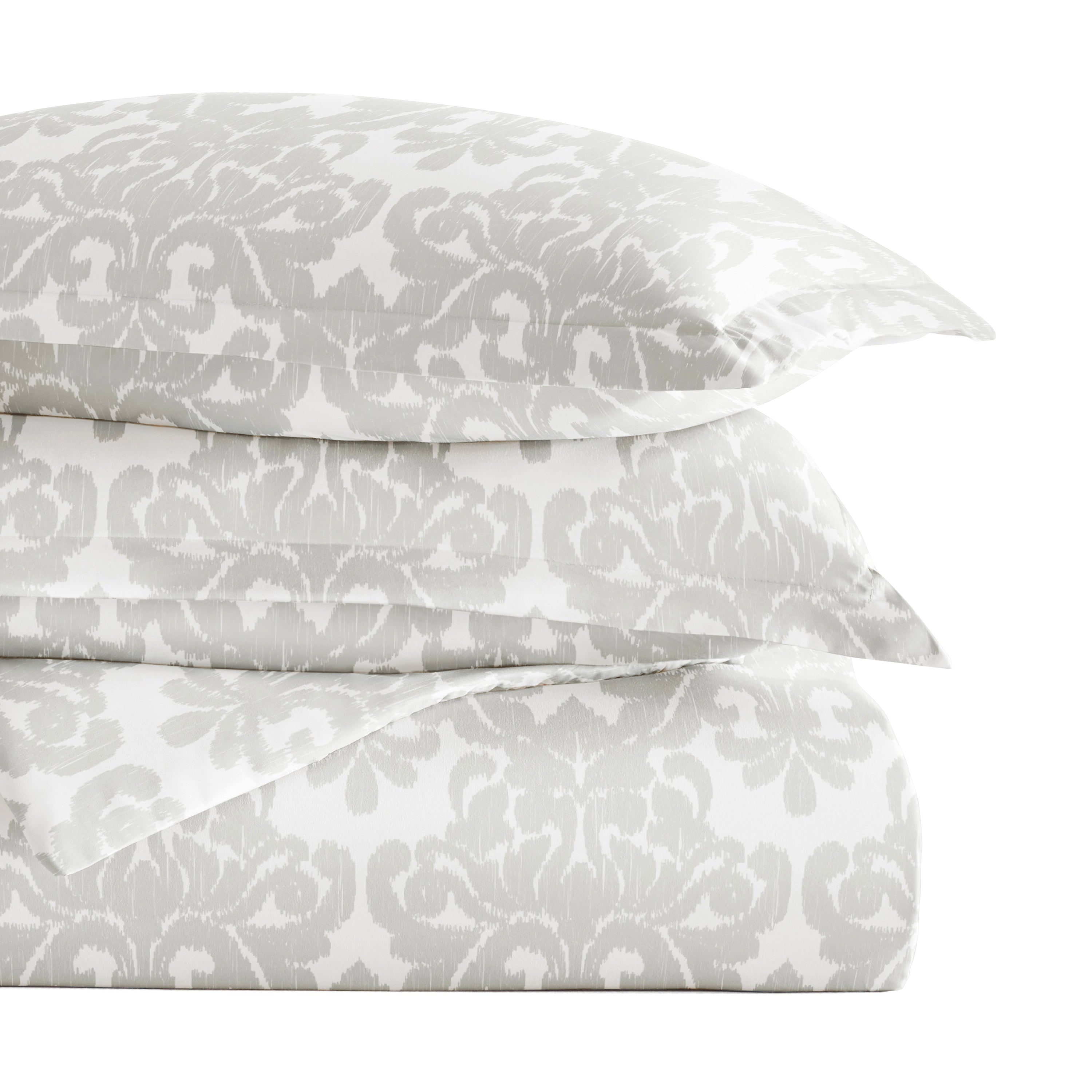 Soft Damask Patterned Duvet Cover Set