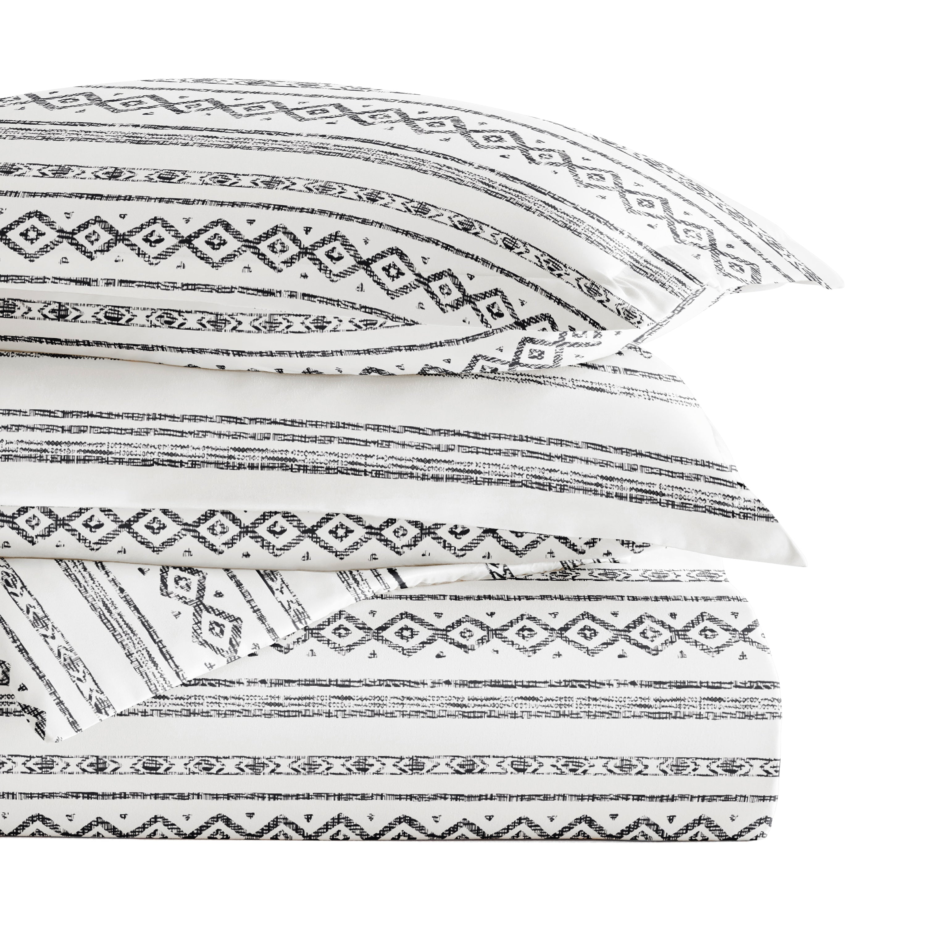 Geo Threads Patterned Duvet Cover Set