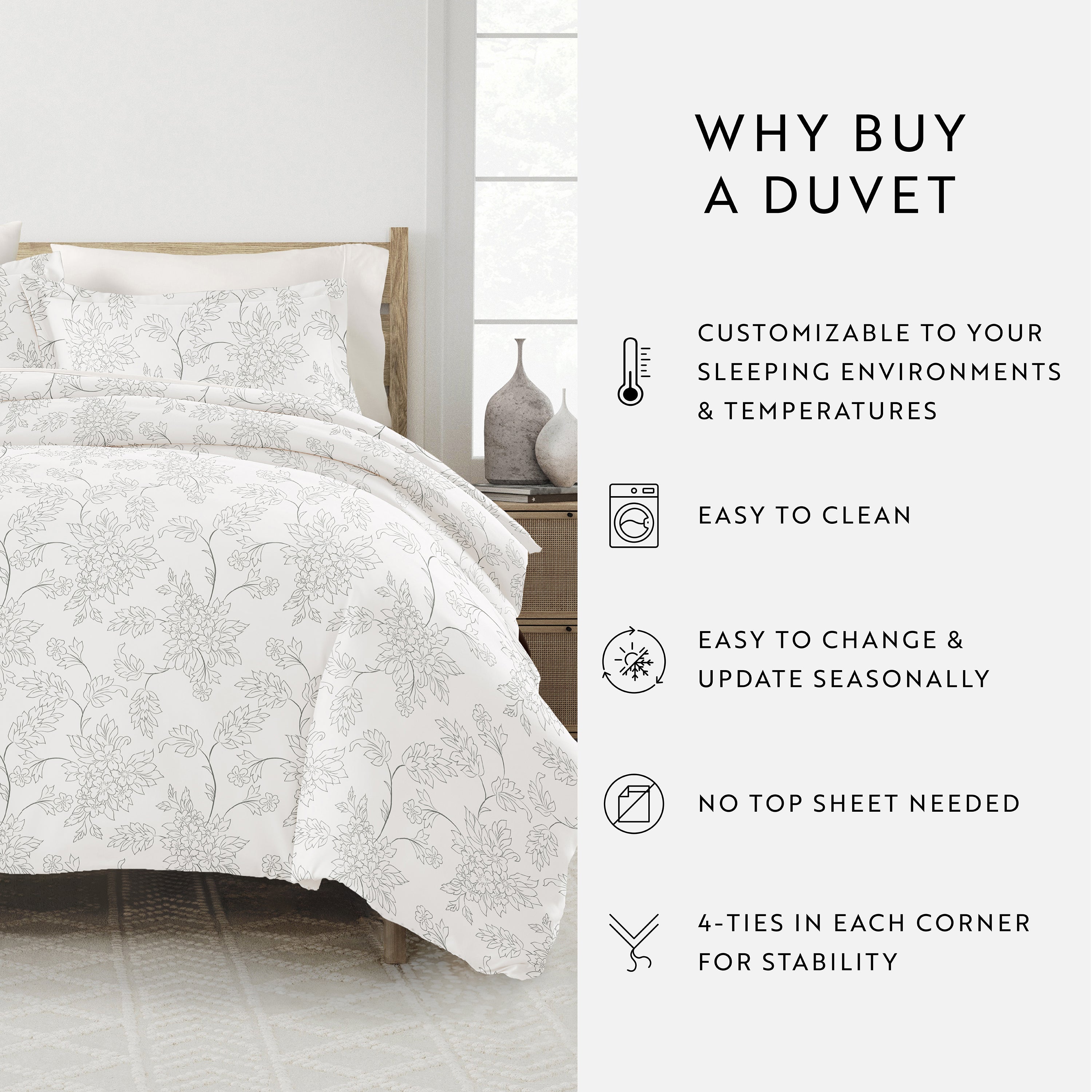 Vines Patterned Duvet Cover Set