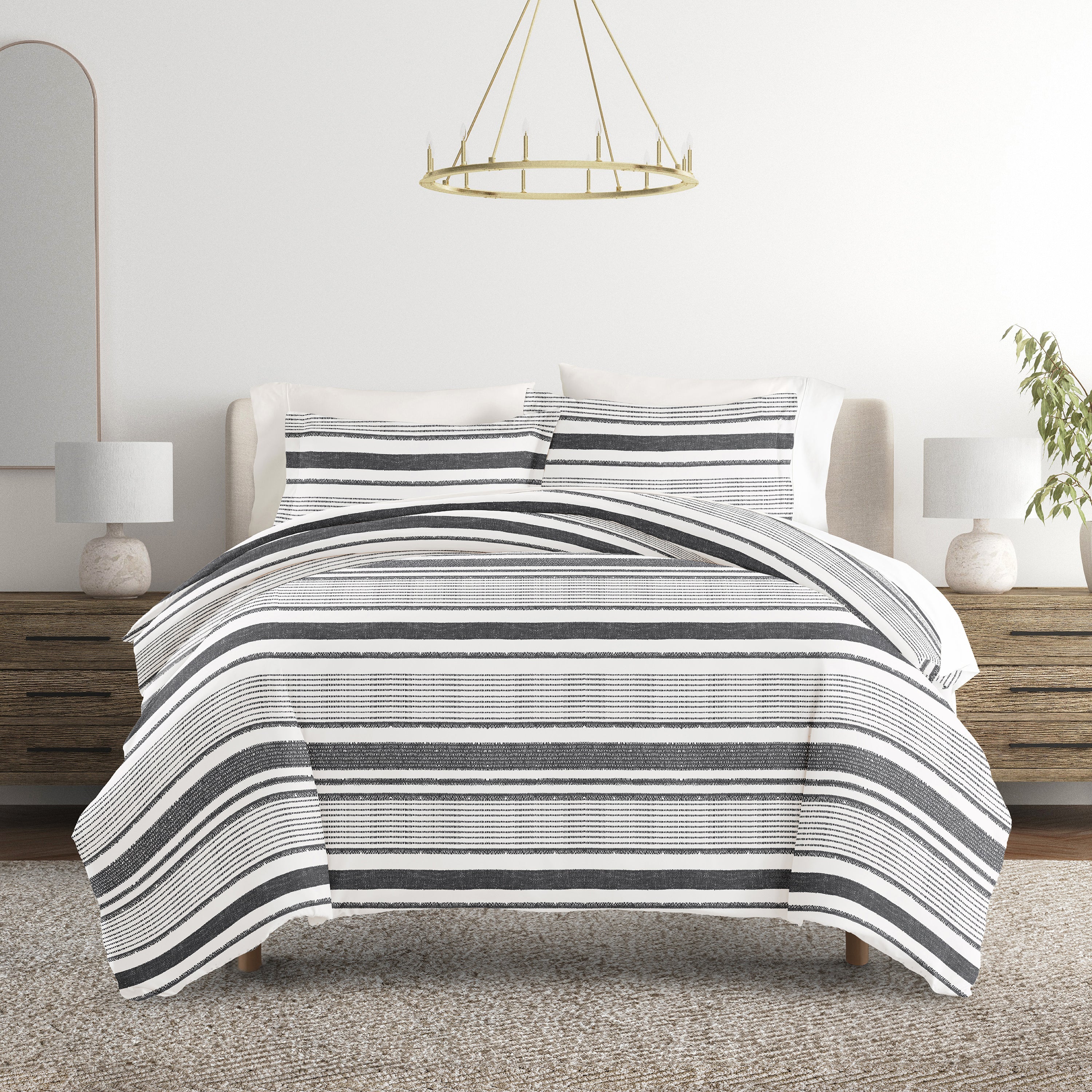 Vintage Stripes Patterned Duvet Cover Set