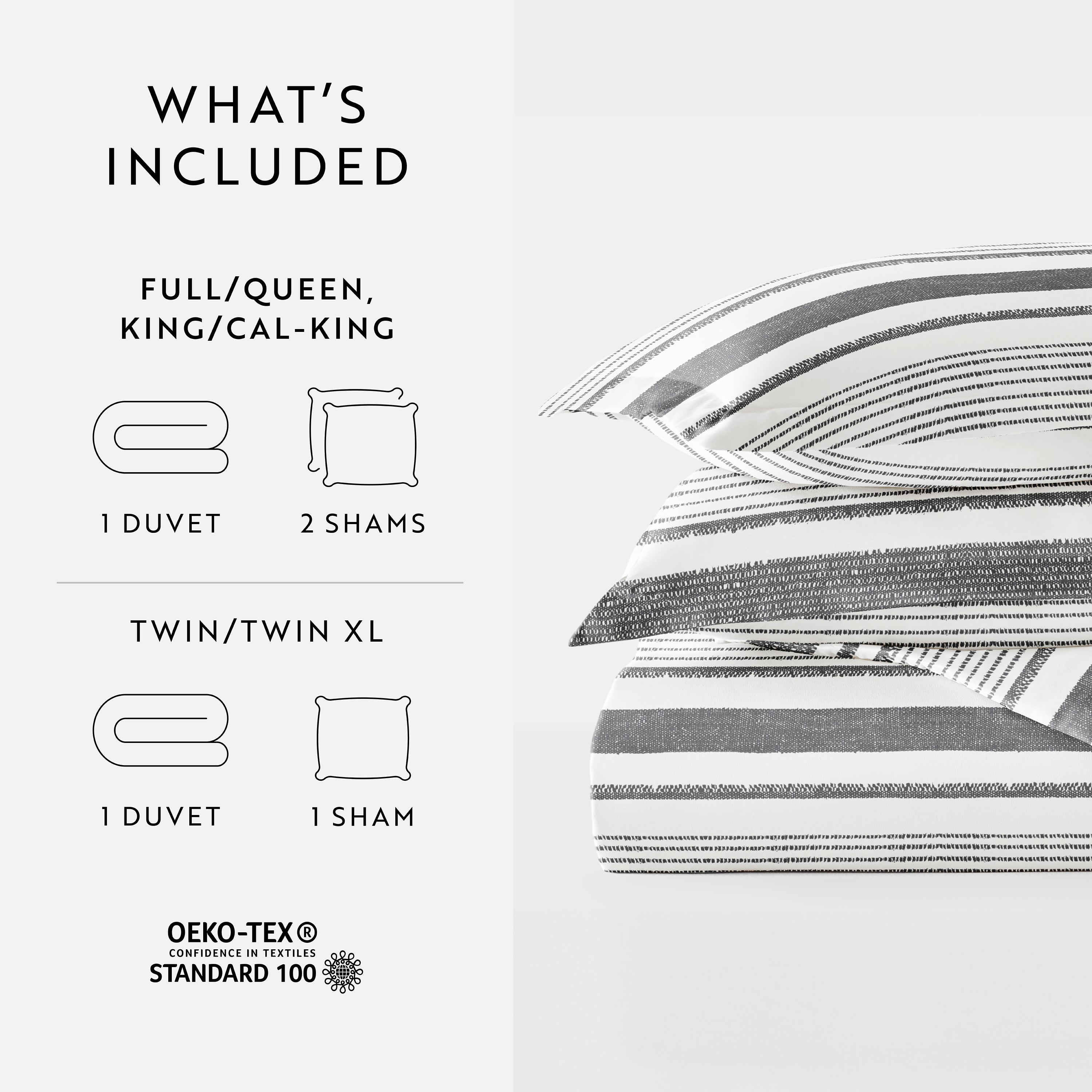 Vintage Stripes Patterned Duvet Cover Set