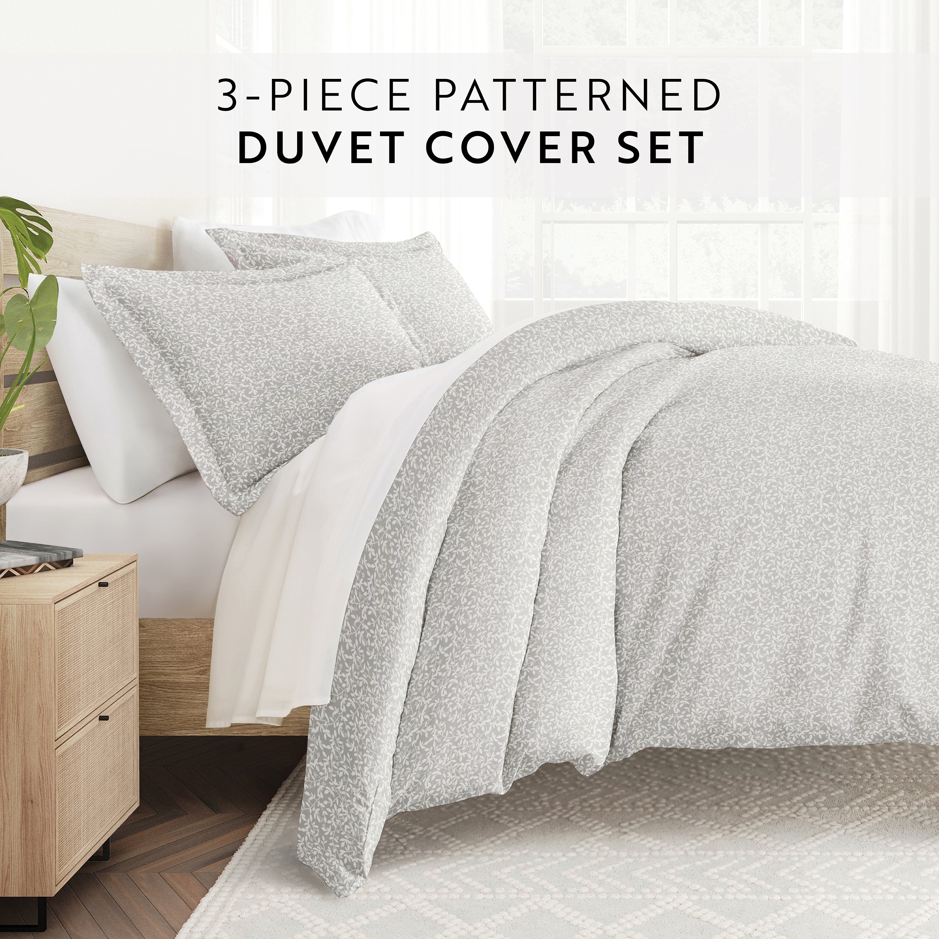 Vine Trellis Patterned Duvet Cover Set