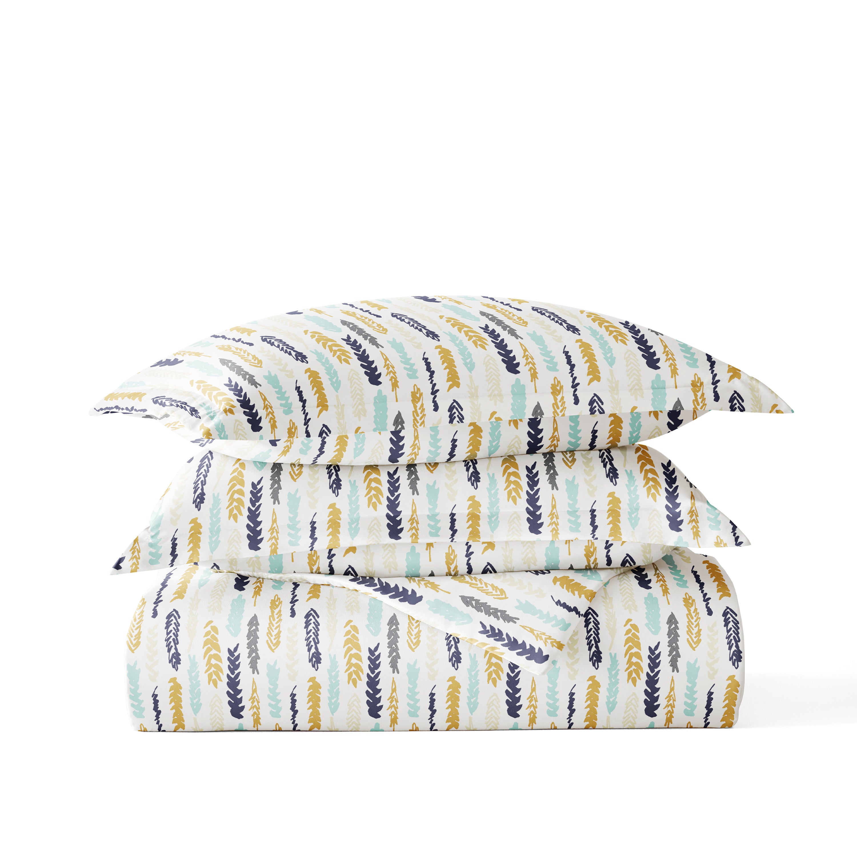 Feathers Patterned Duvet Cover Set