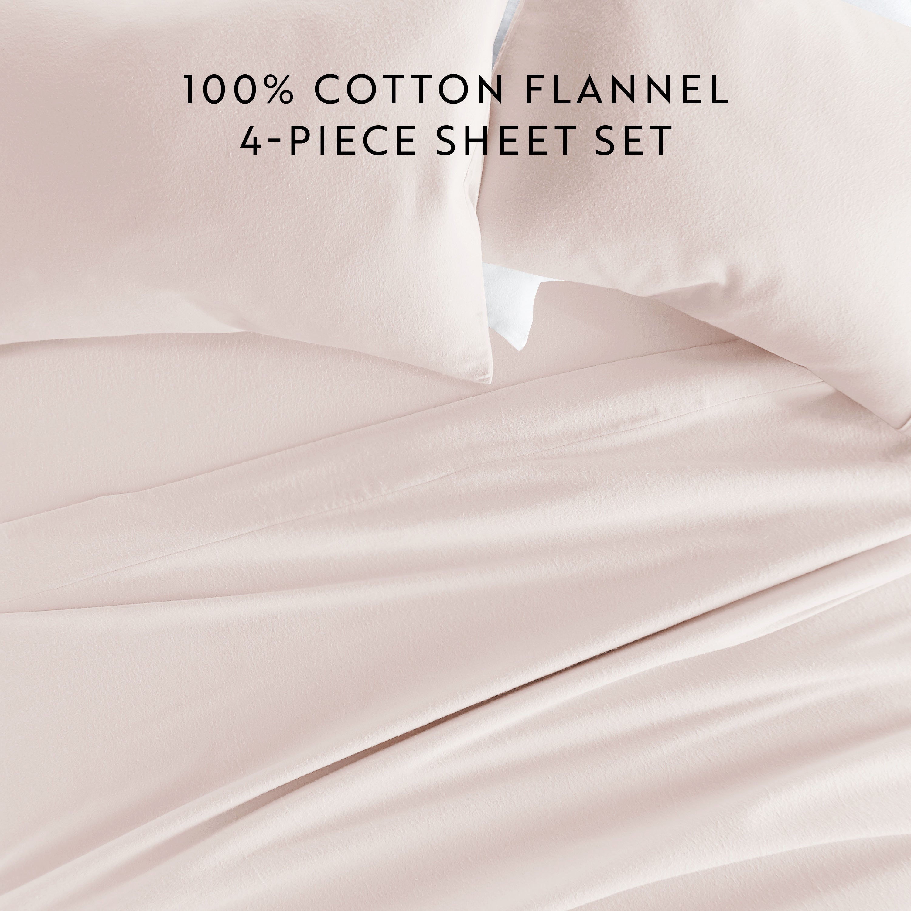 4-Piece 100% Cotton Flannel Sheet Set