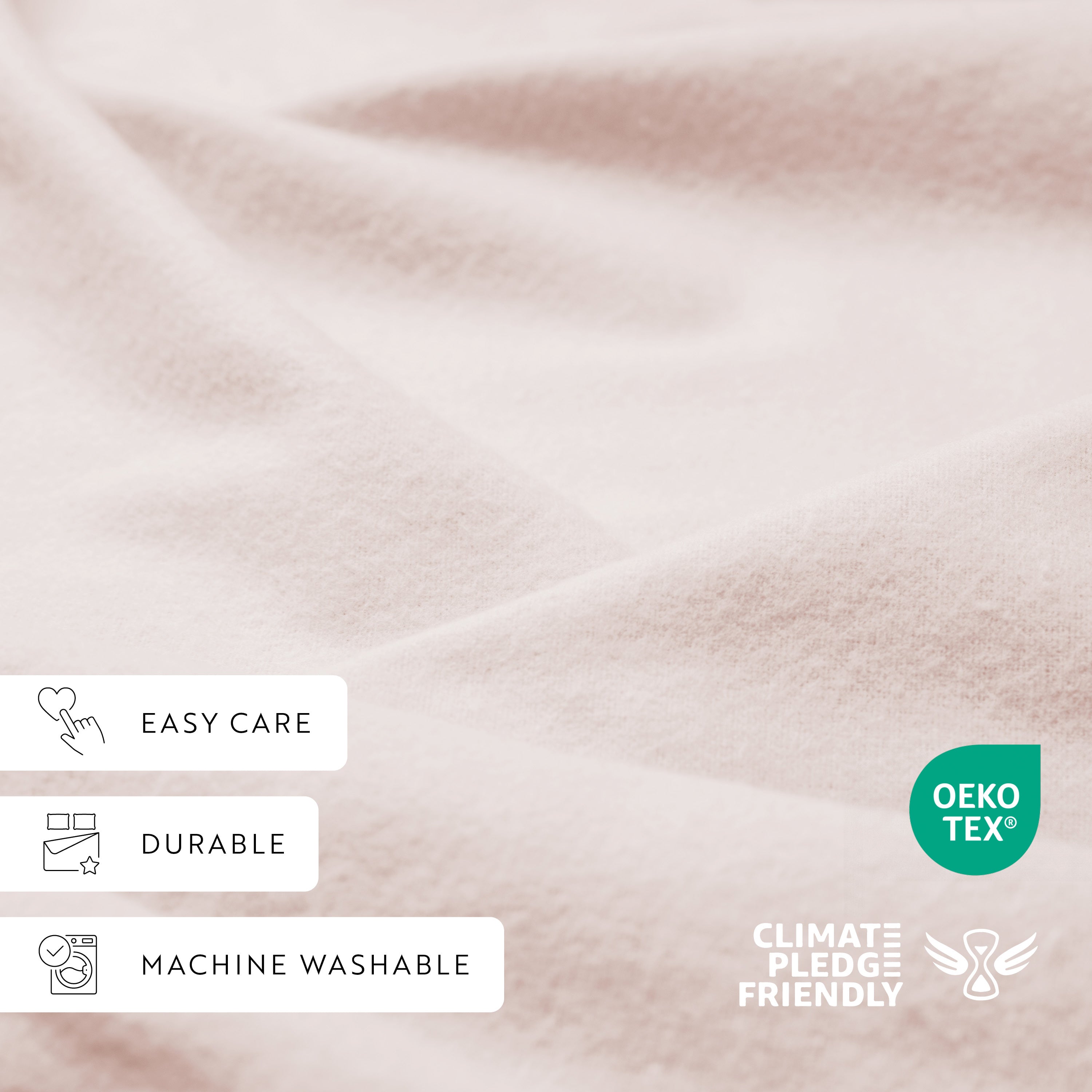 4-Piece 100% Cotton Flannel Sheet Set