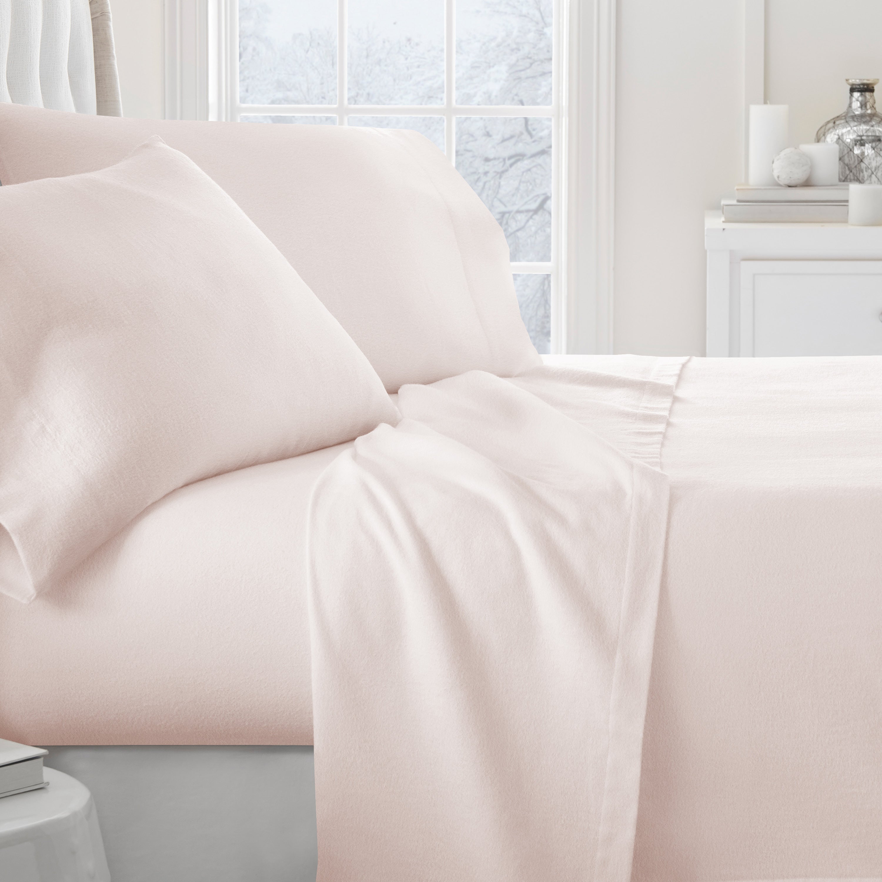 4-Piece 100% Cotton Flannel Sheet Set