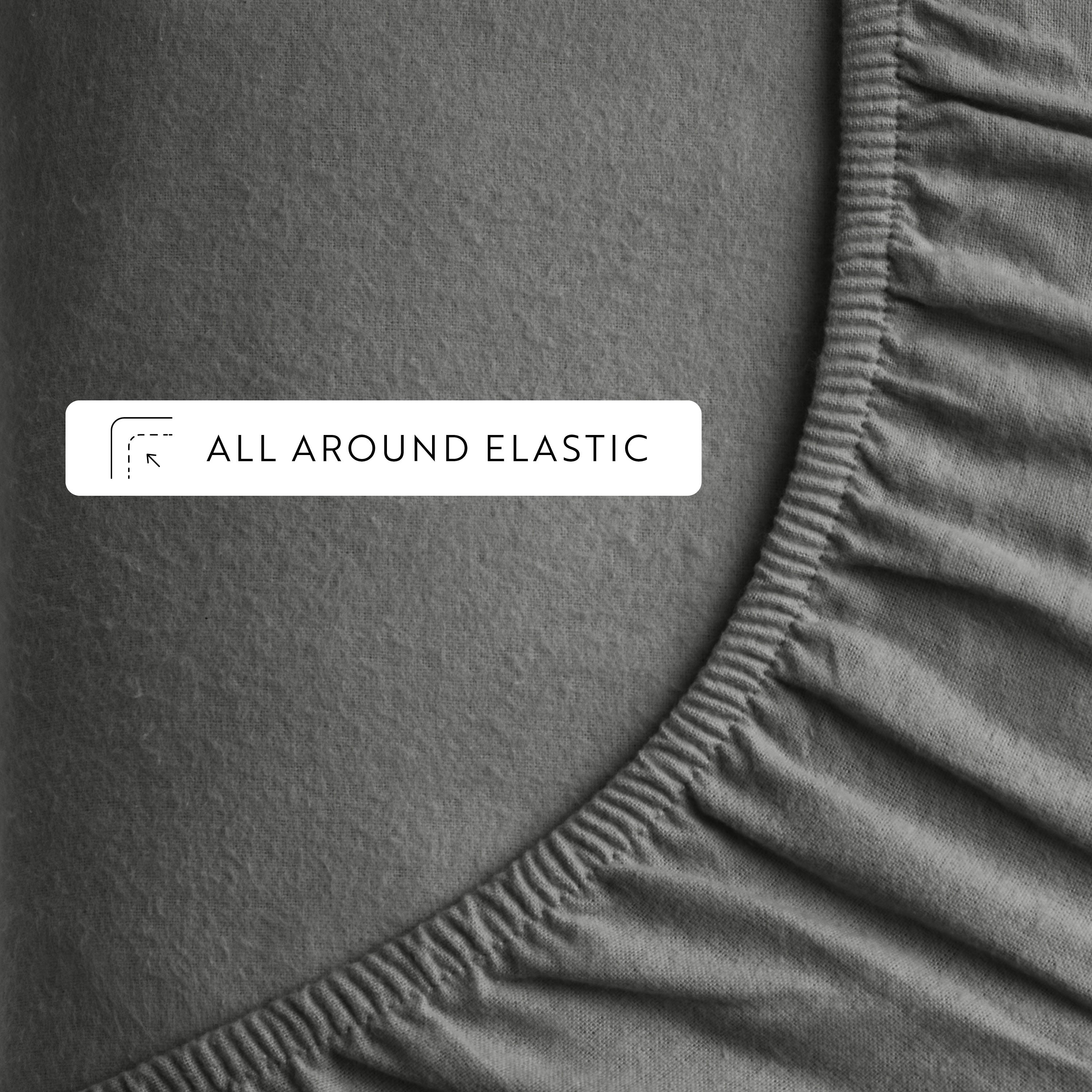 4-Piece 100% Cotton Flannel Sheet Set