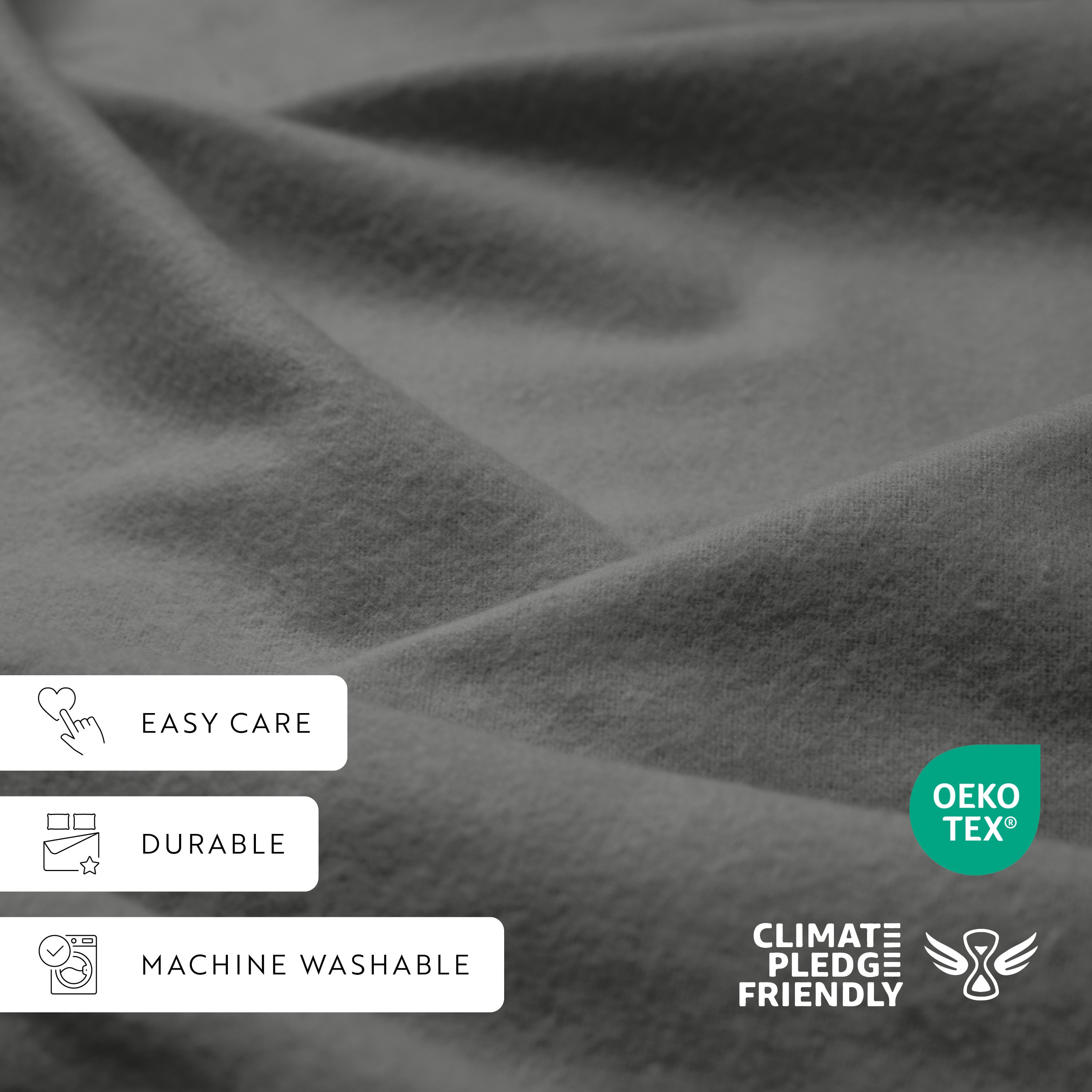 4-Piece 100% Cotton Flannel Sheet Set