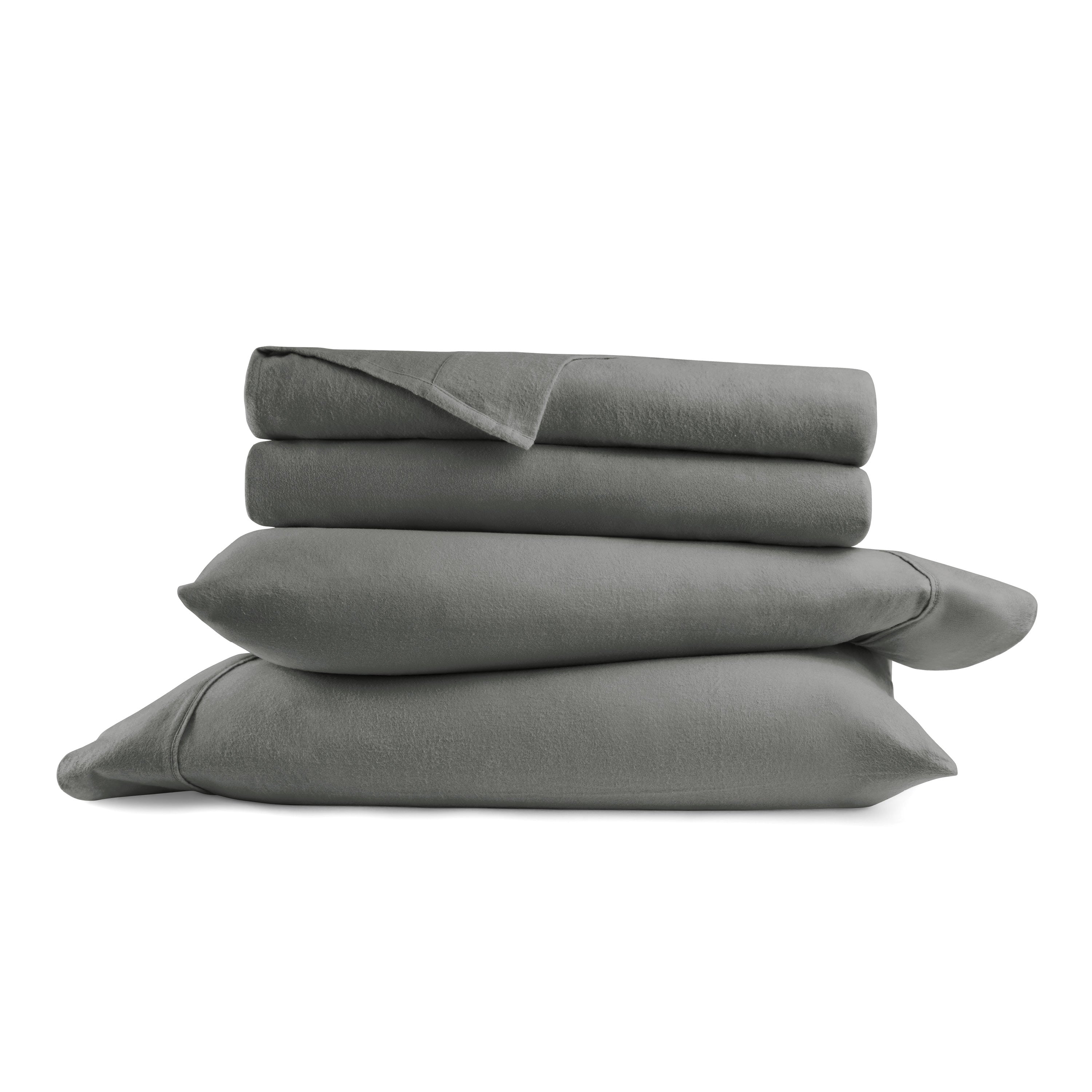 4-Piece 100% Cotton Flannel Sheet Set