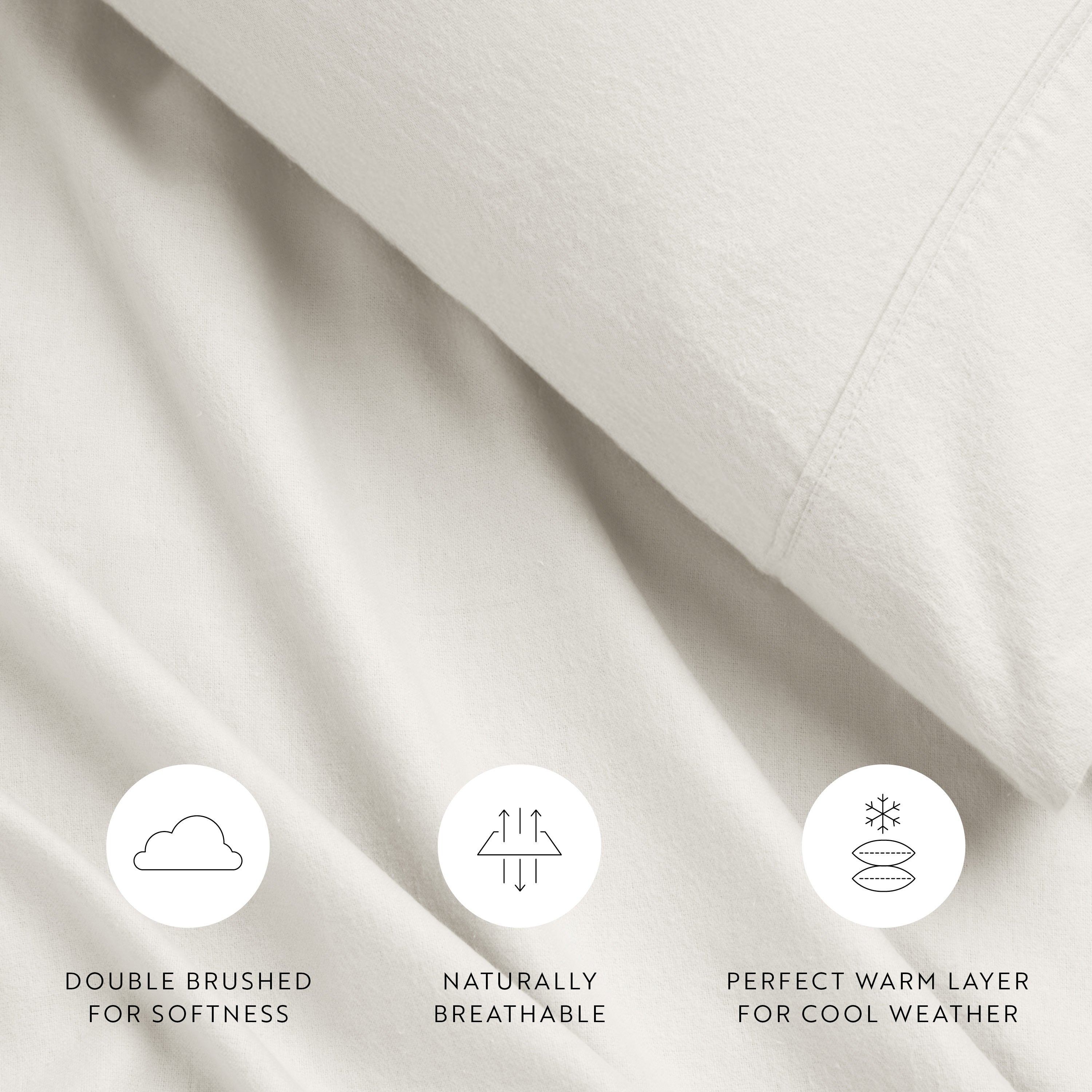 4-Piece 100% Cotton Flannel Sheet Set