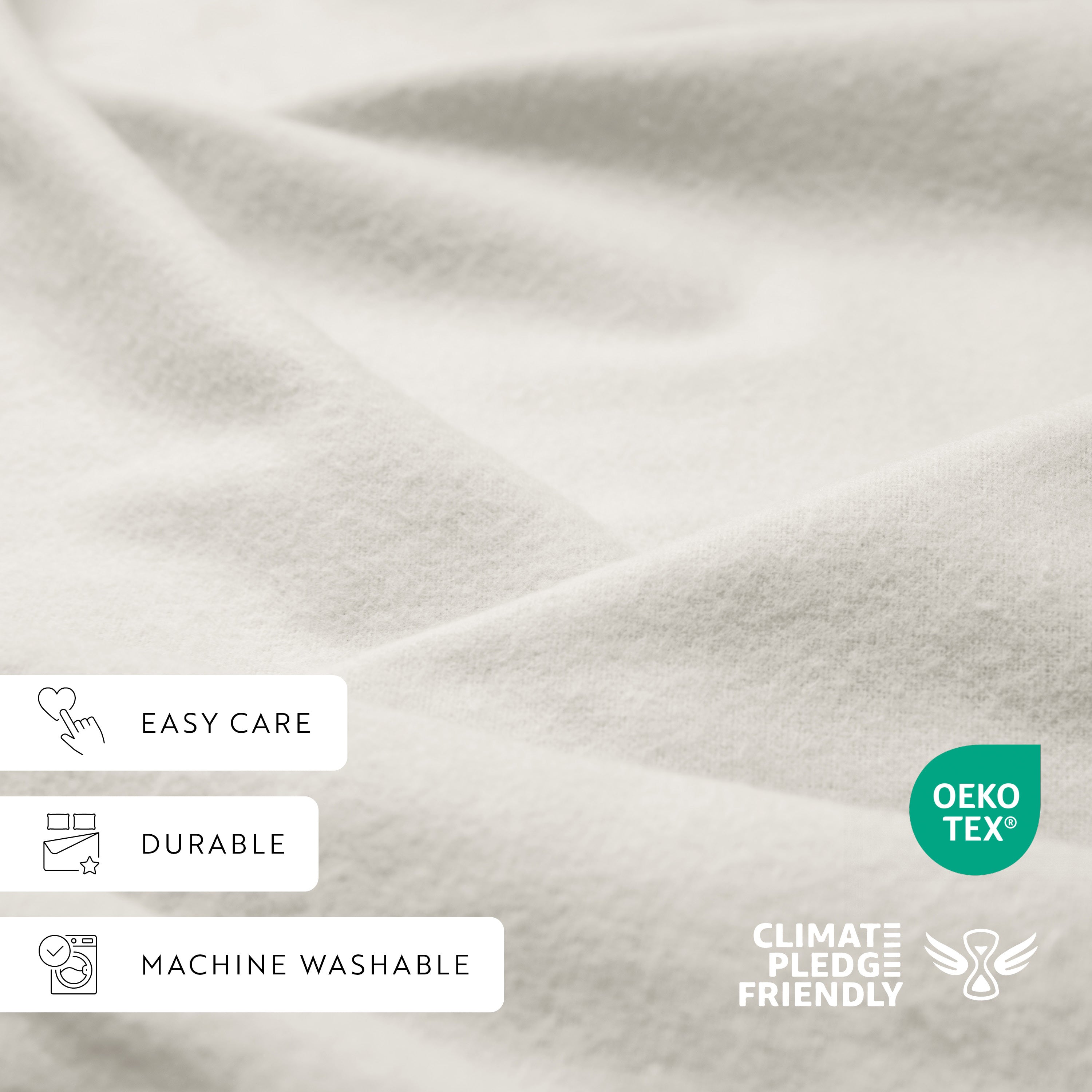 4-Piece 100% Cotton Flannel Sheet Set