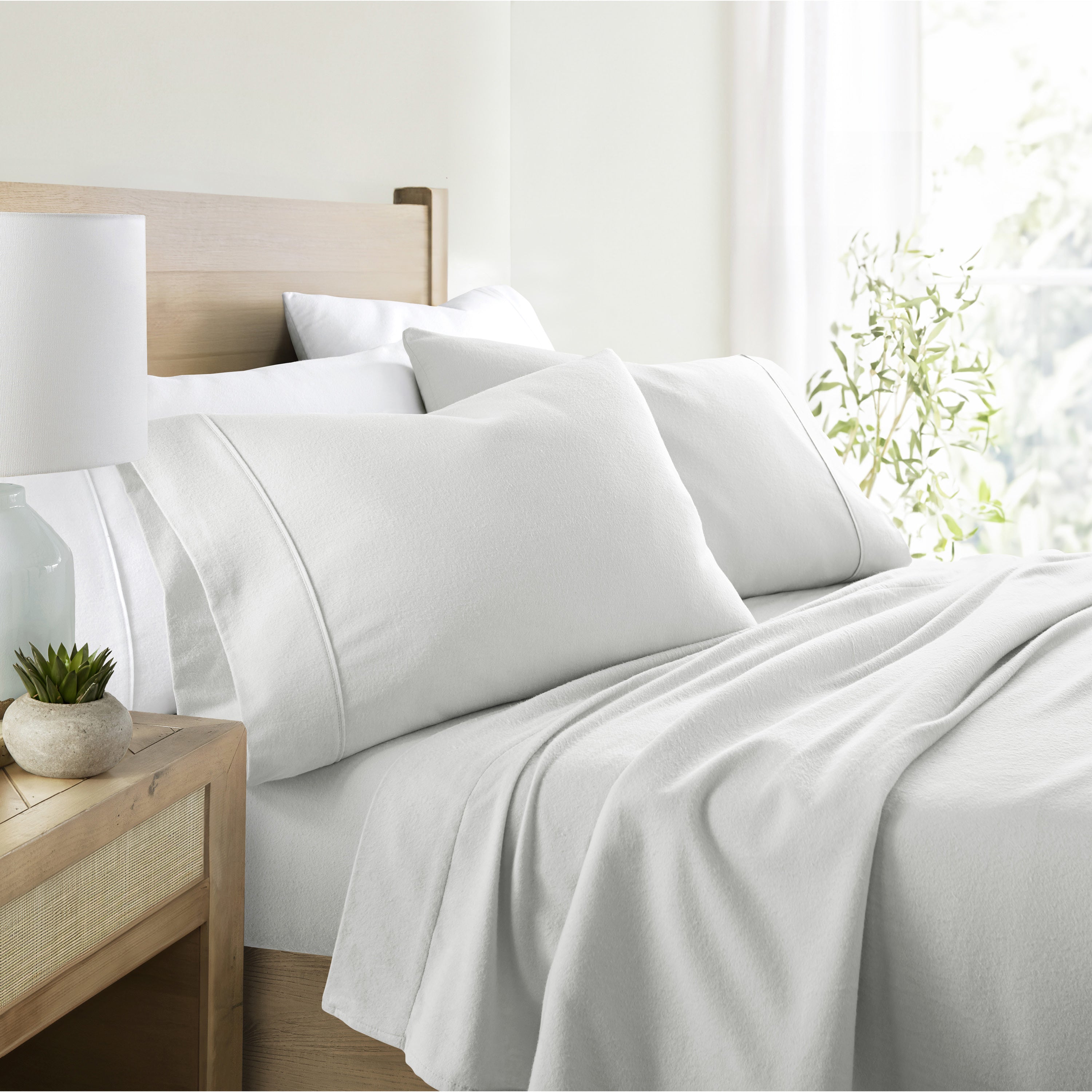 4-Piece 100% Cotton Flannel Sheet Set