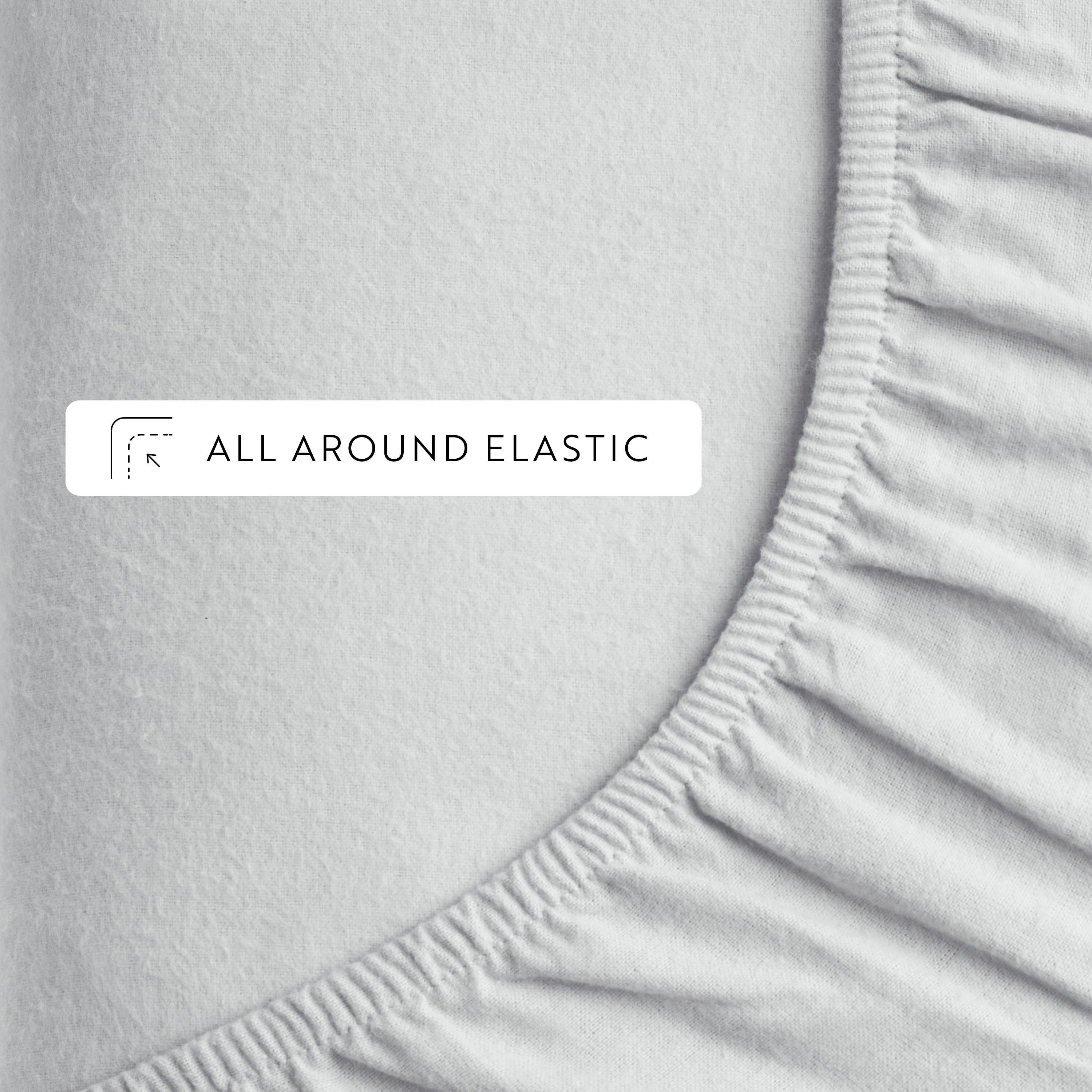 4-Piece 100% Cotton Flannel Sheet Set