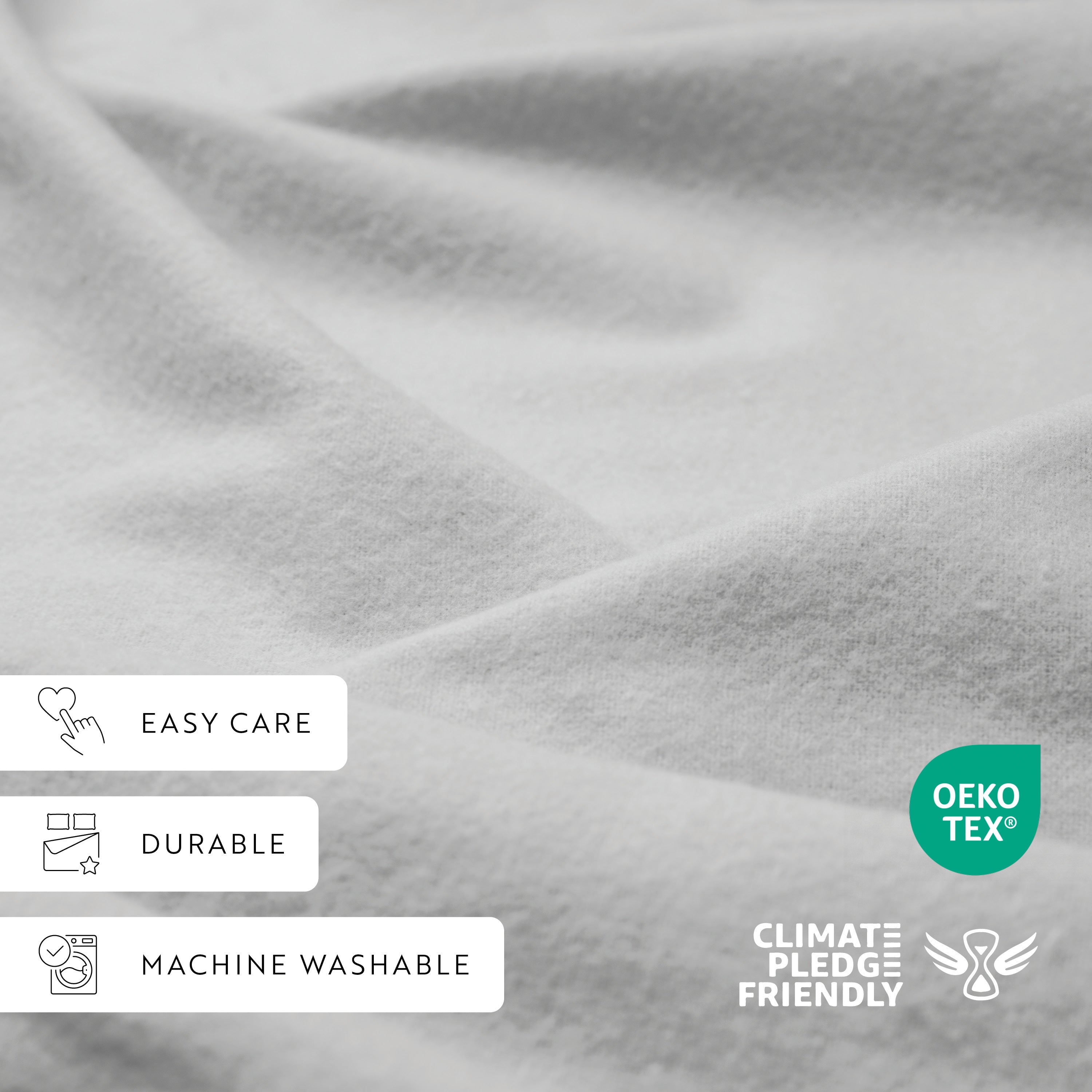 4-Piece 100% Cotton Flannel Sheet Set