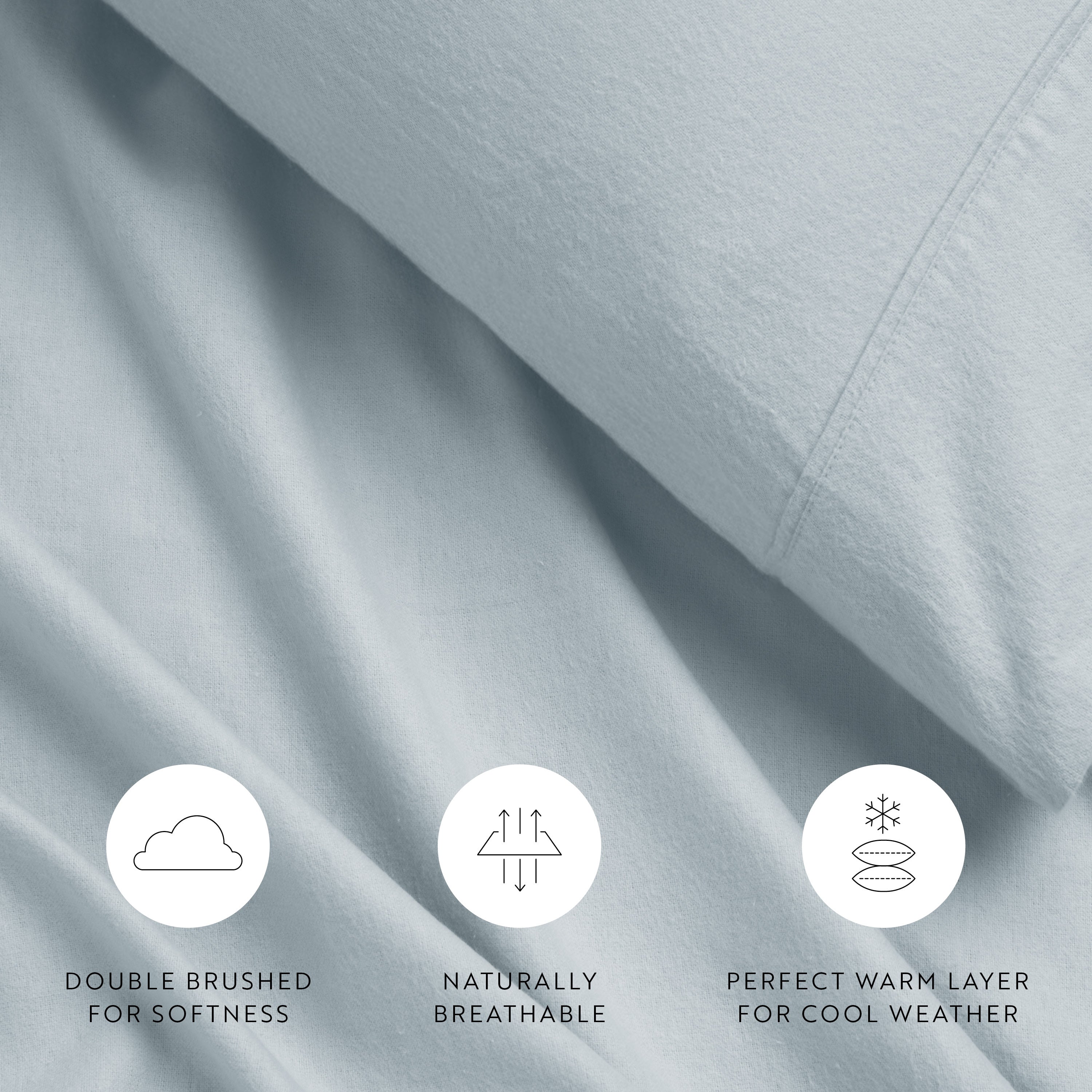 4-Piece 100% Cotton Flannel Sheet Set