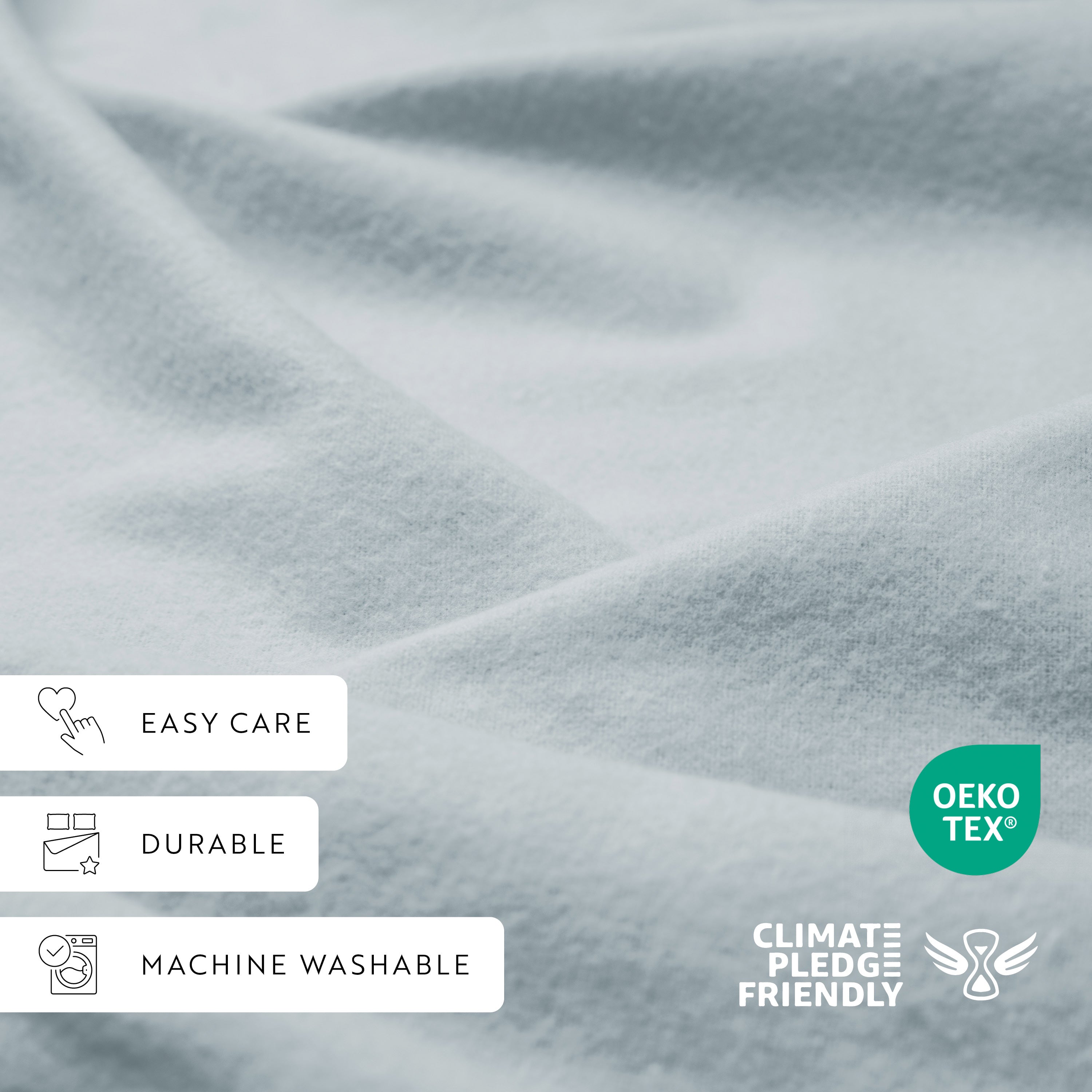 4-Piece 100% Cotton Flannel Sheet Set