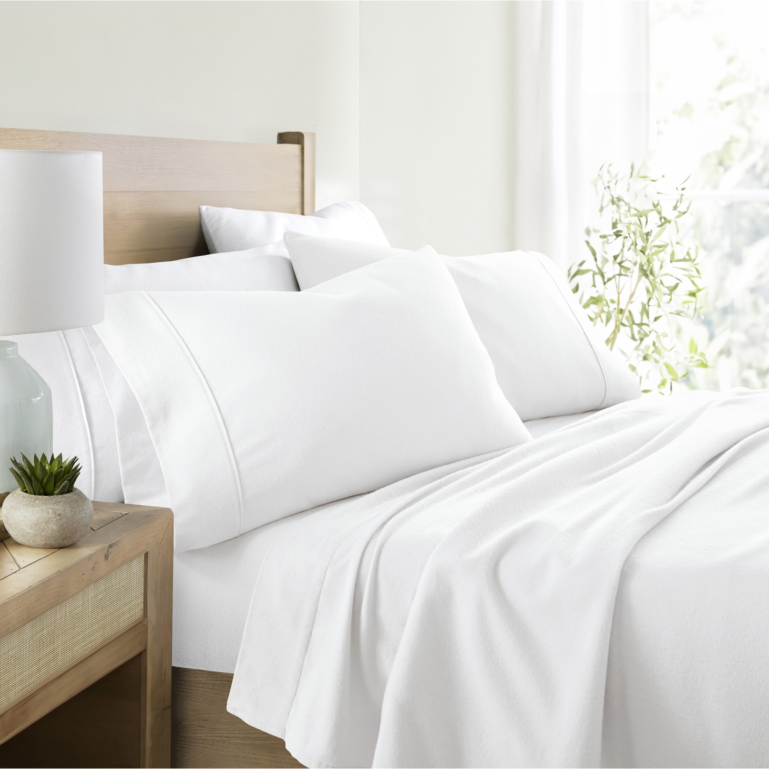 4-Piece 100% Cotton Flannel Sheet Set