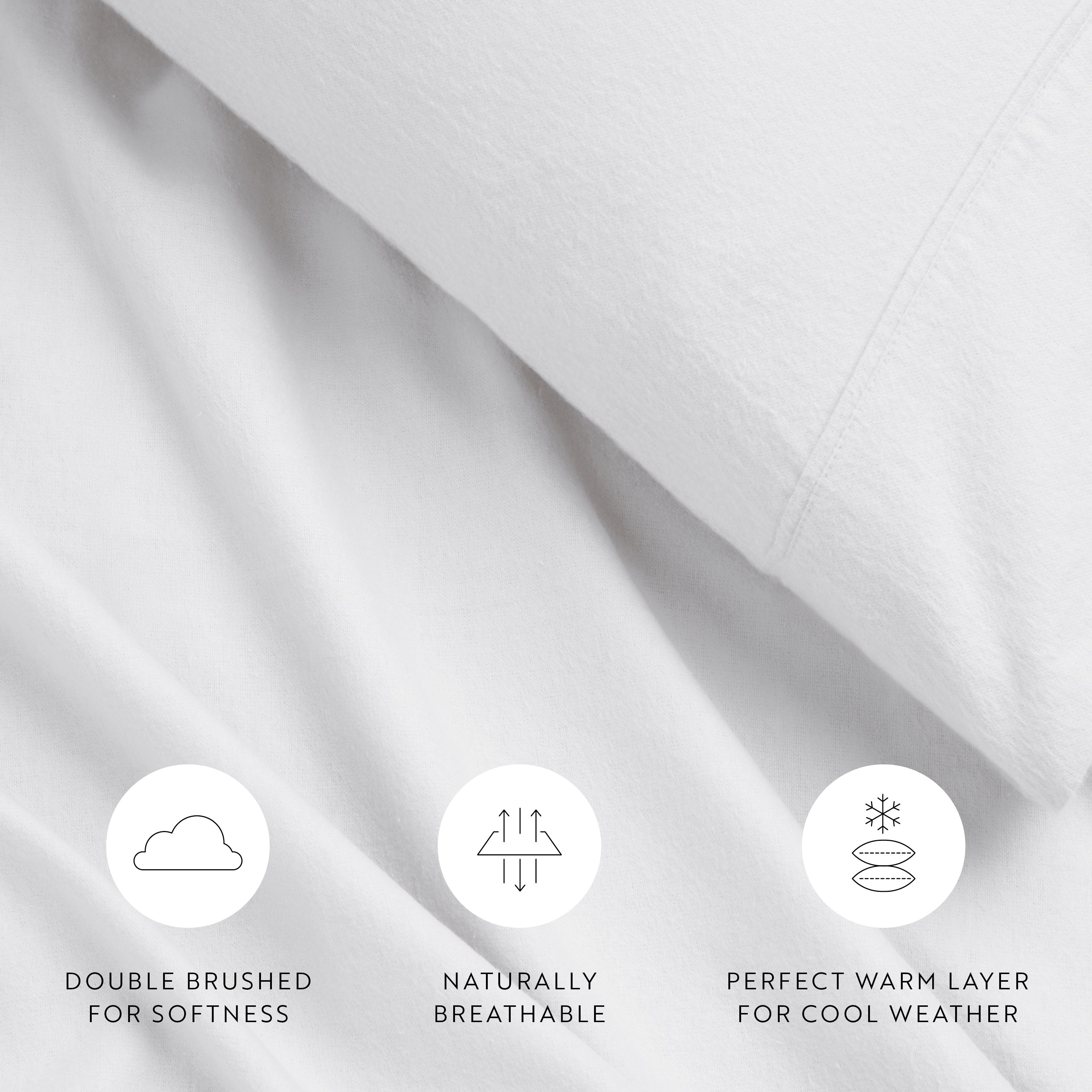 4-Piece 100% Cotton Flannel Sheet Set