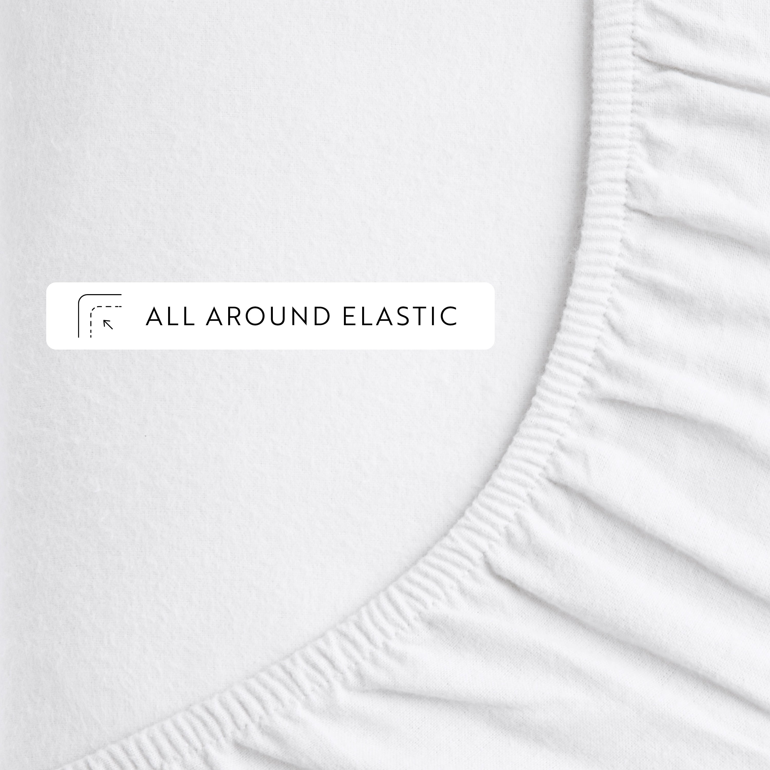 4-Piece 100% Cotton Flannel Sheet Set