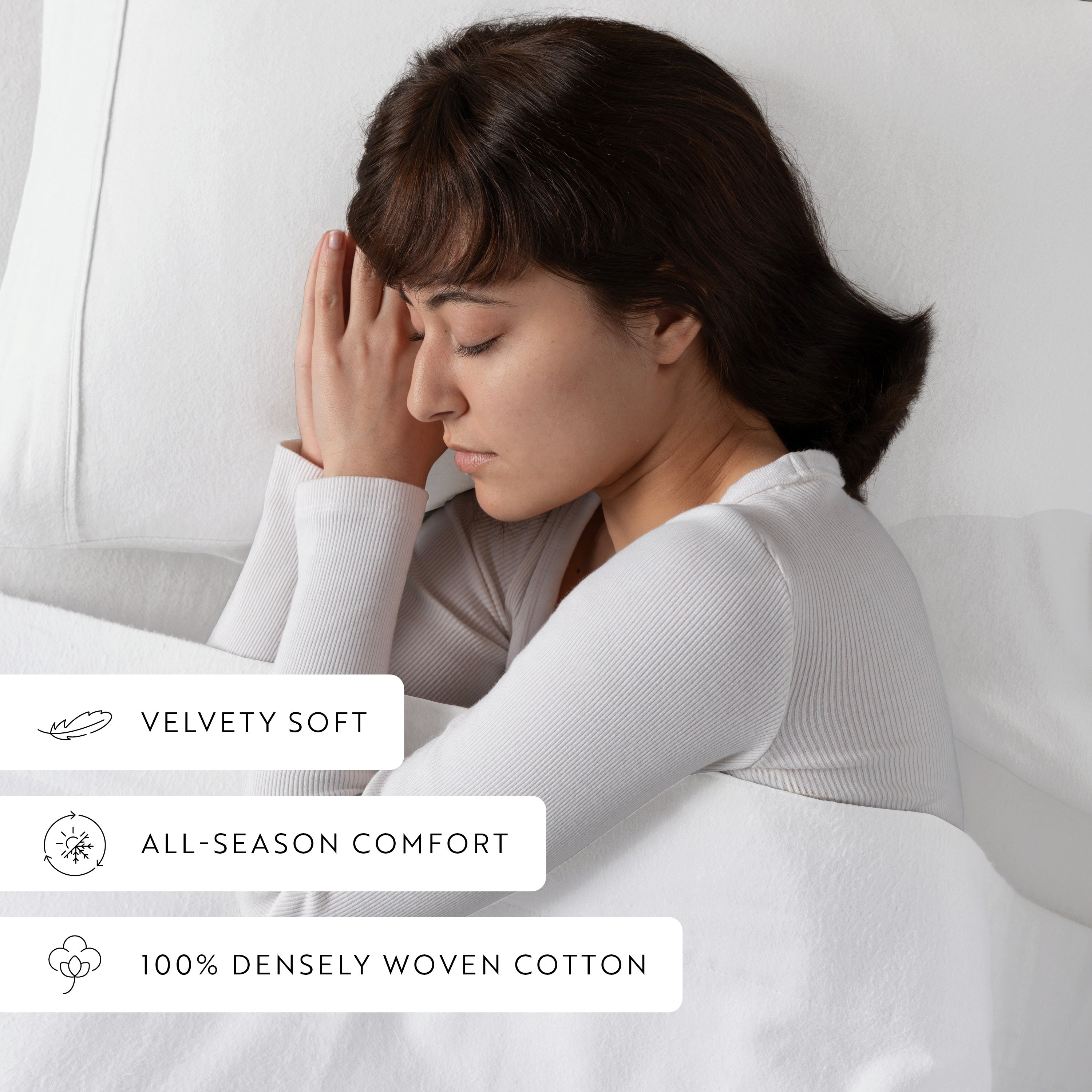 4-Piece 100% Cotton Flannel Sheet Set