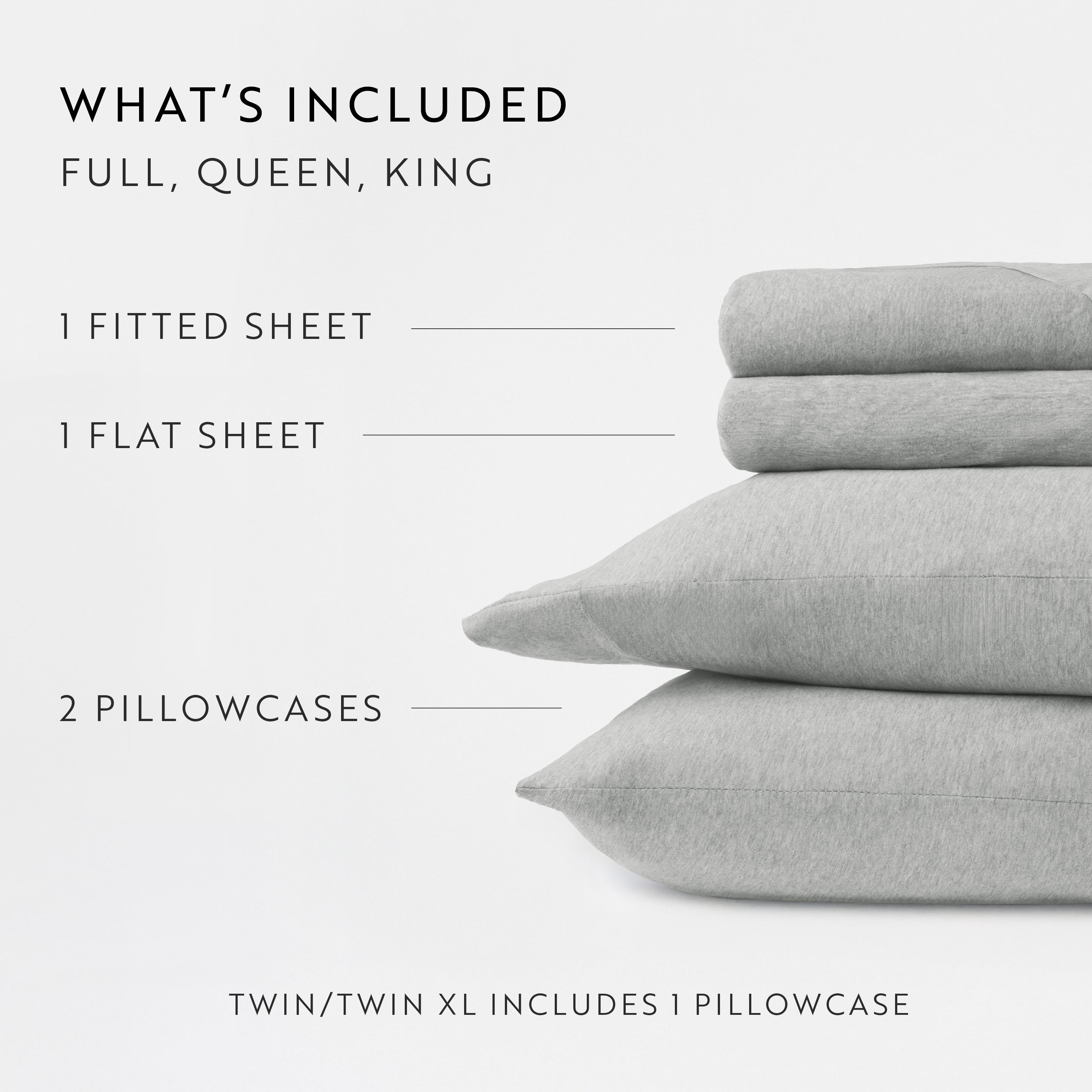 4-Piece 100% Cotton Jersey Knit Sheet Set
