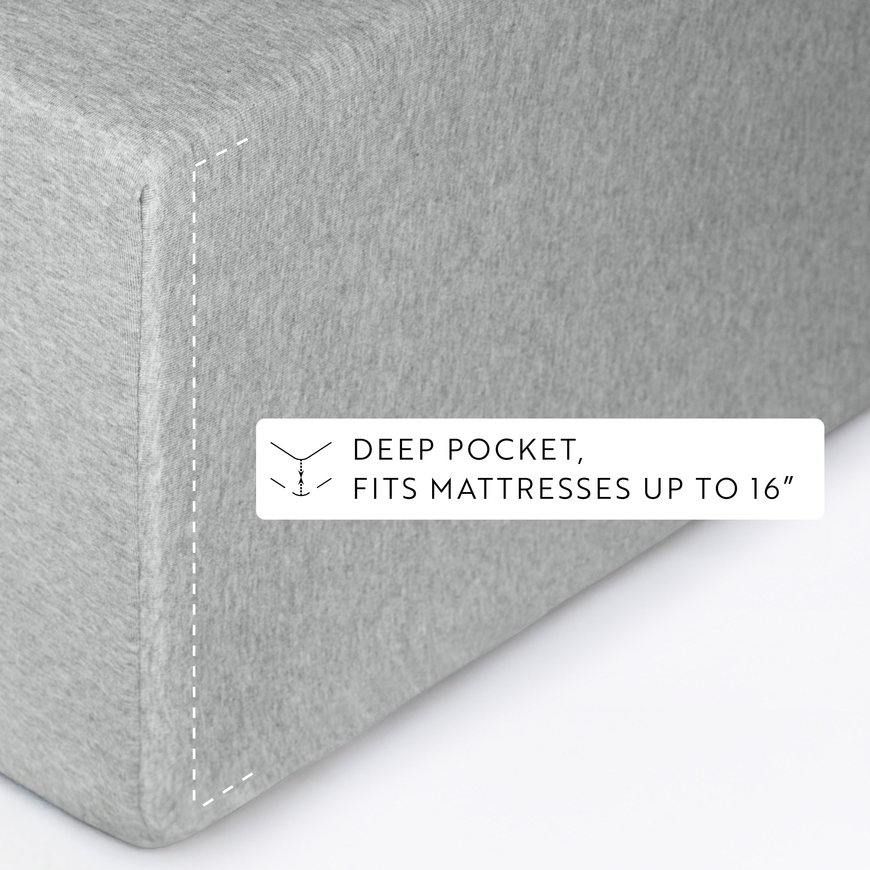 4-Piece 100% Cotton Jersey Knit Sheet Set