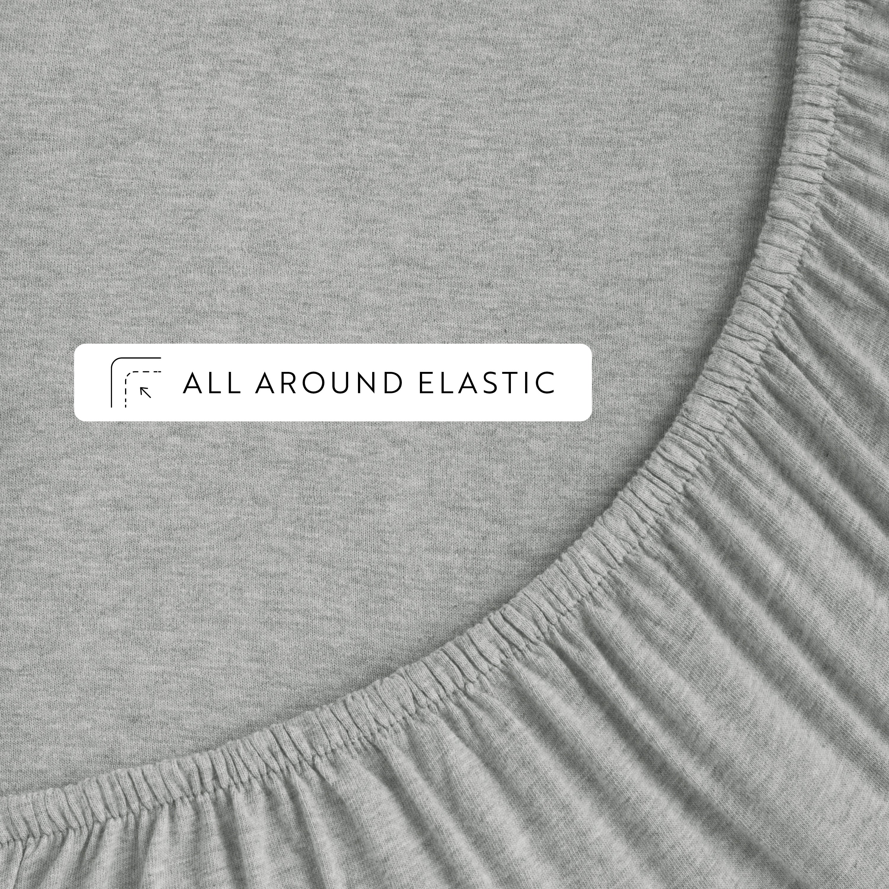 4-Piece 100% Cotton Jersey Knit Sheet Set