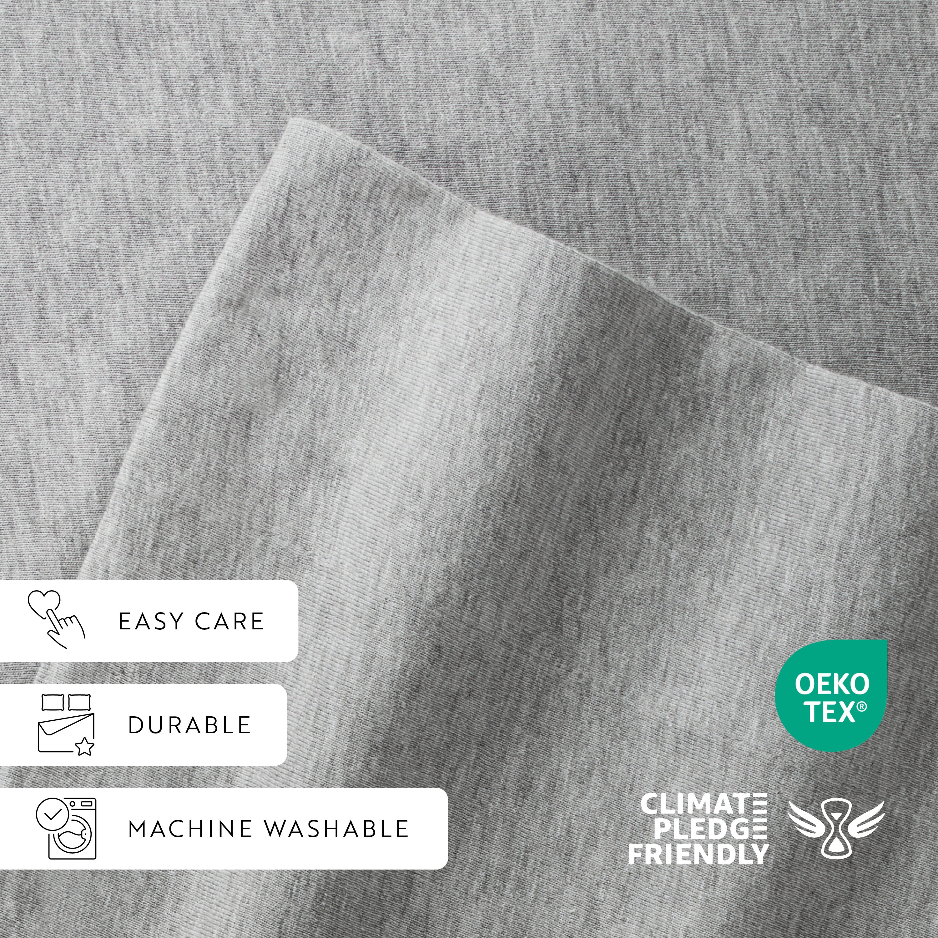 4-Piece 100% Cotton Jersey Knit Sheet Set