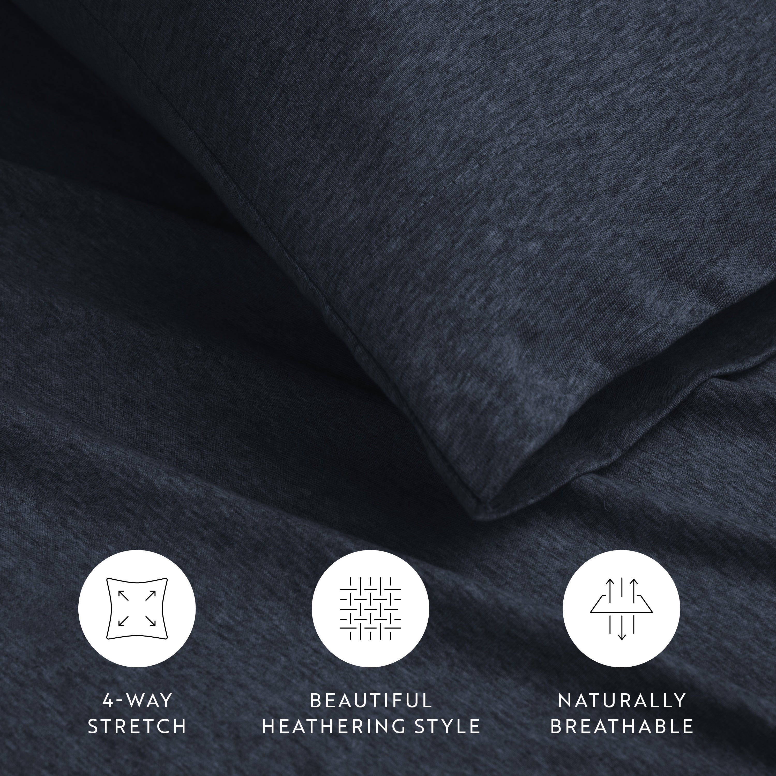 4-Piece 100% Cotton Jersey Knit Sheet Set