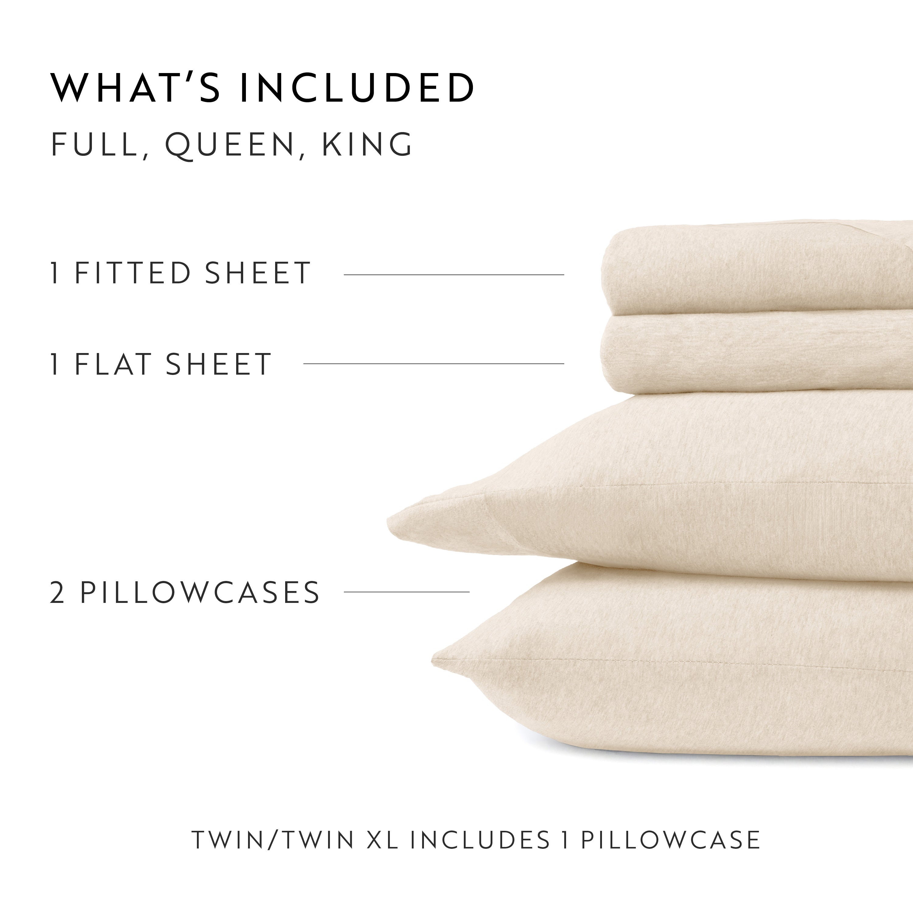 4-Piece 100% Cotton Jersey Knit Sheet Set