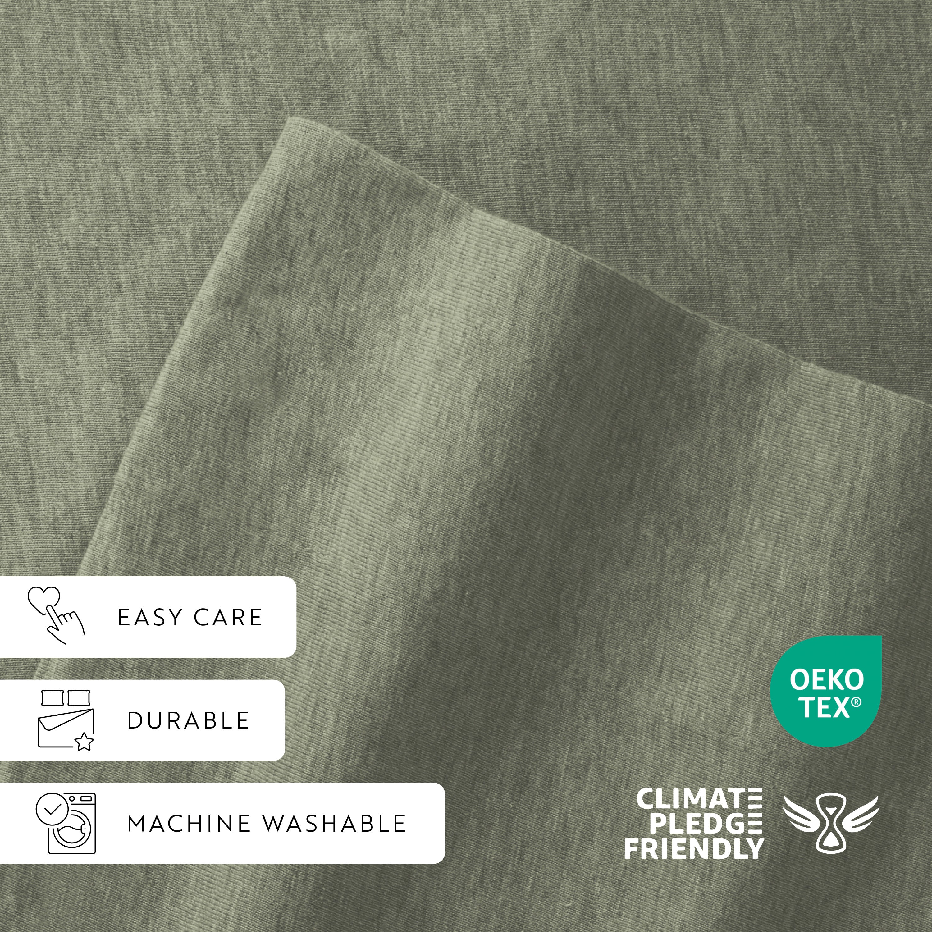 4-Piece 100% Cotton Jersey Knit Sheet Set