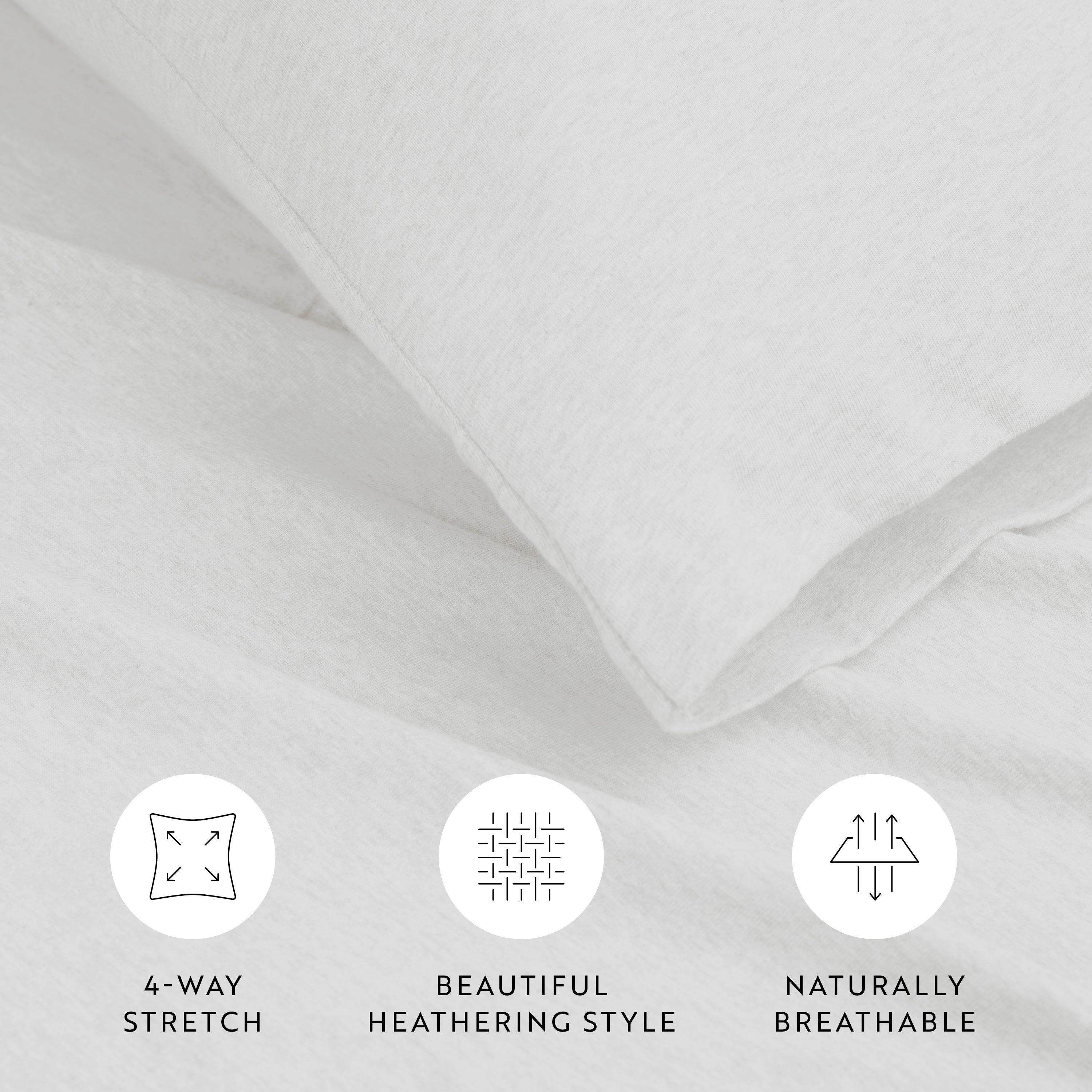 4-Piece 100% Cotton Jersey Knit Sheet Set