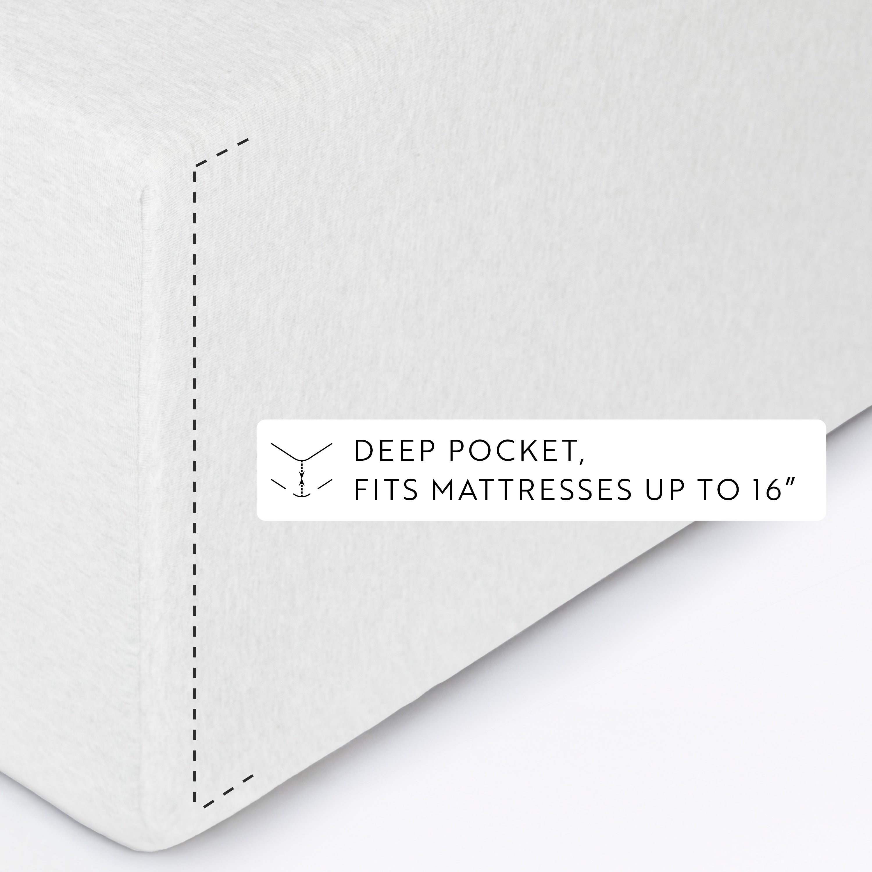 4-Piece 100% Cotton Jersey Knit Sheet Set