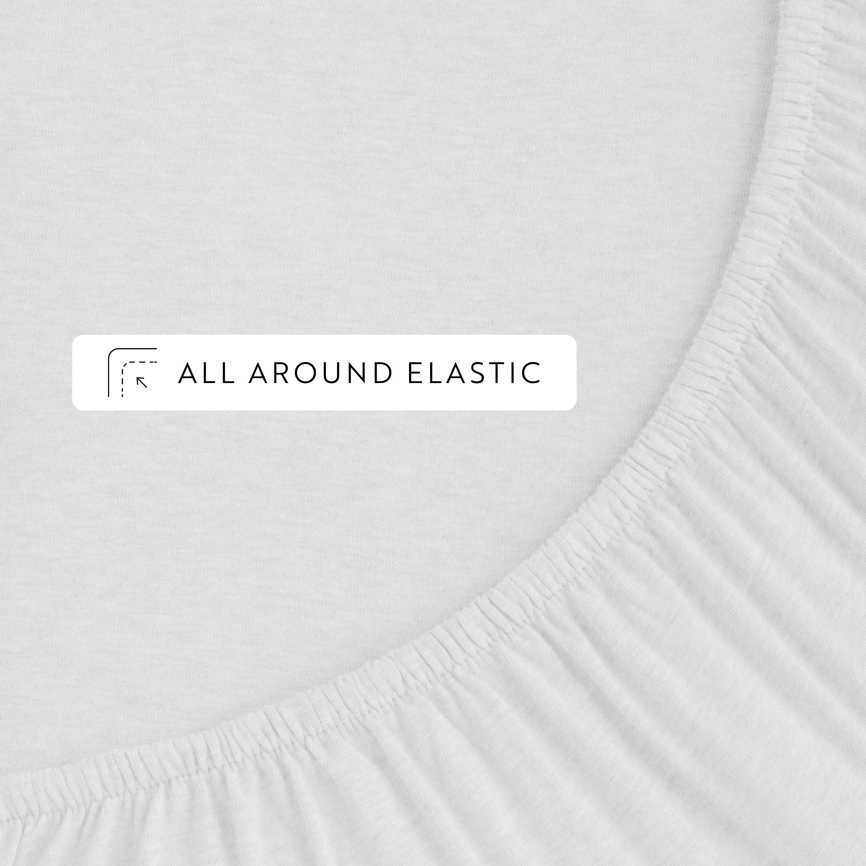 4-Piece 100% Cotton Jersey Knit Sheet Set