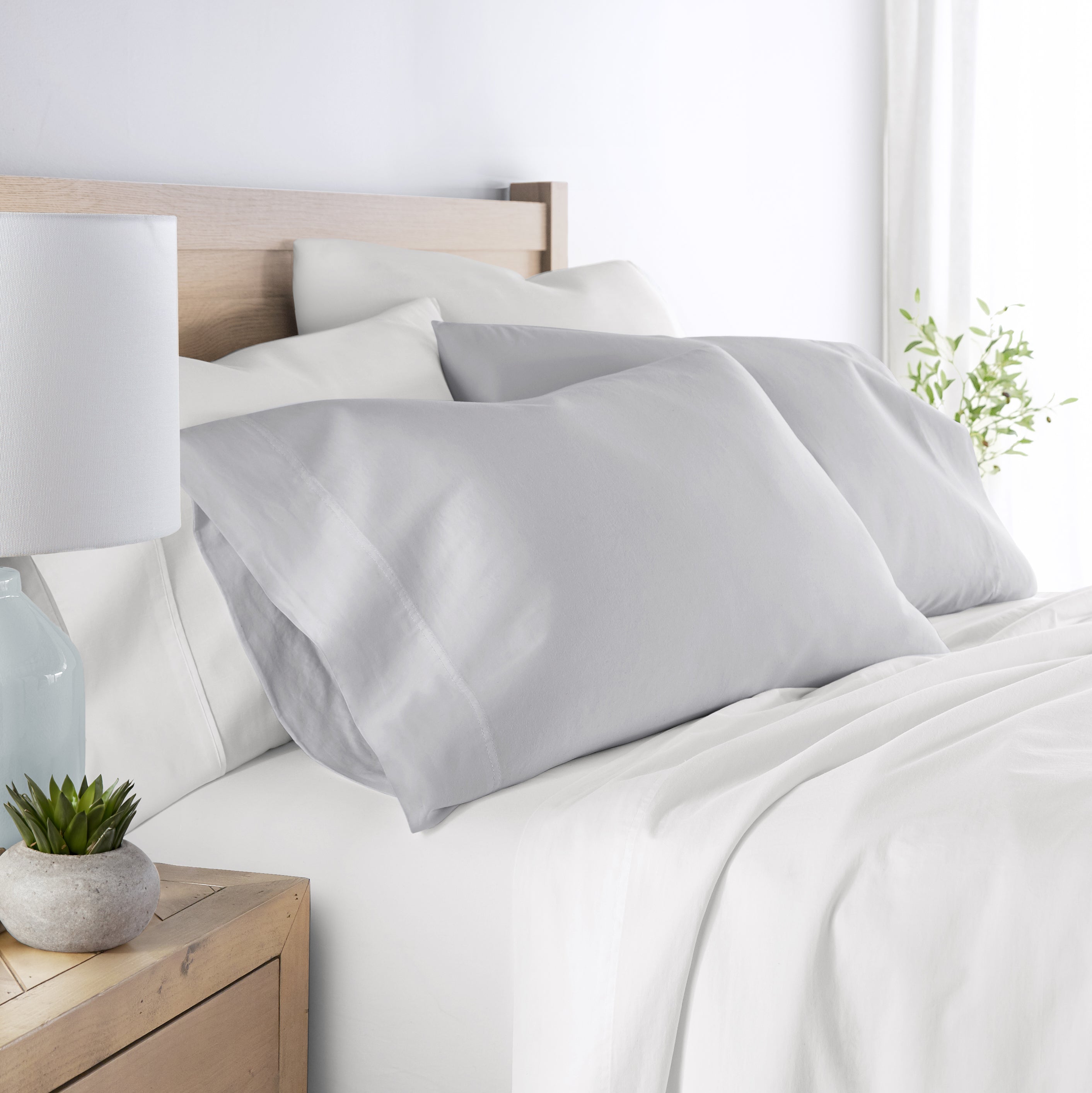 100% Cotton Long Staple Sateen Pillowcase Set