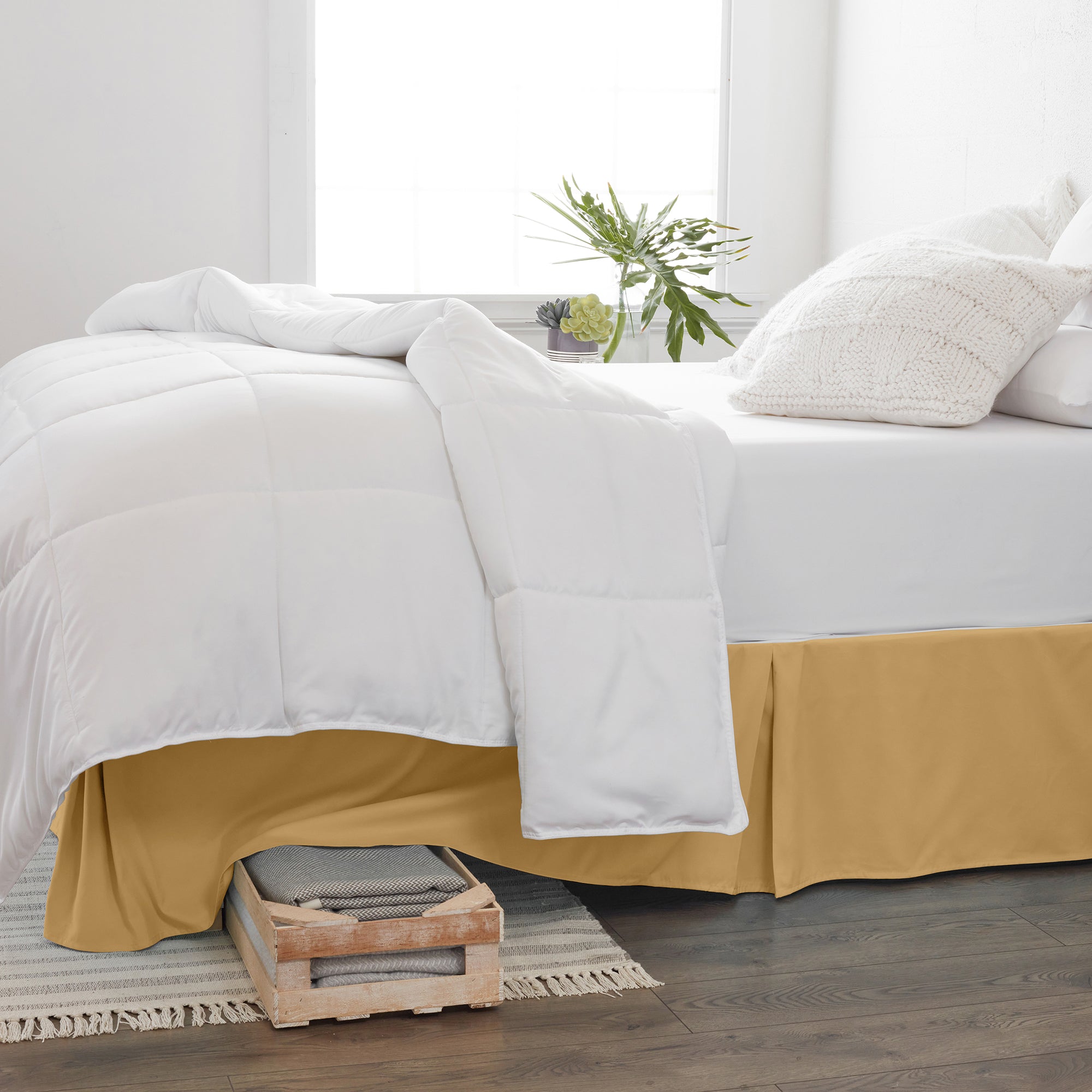 Dust Ruffle Pleated Bed Skirt