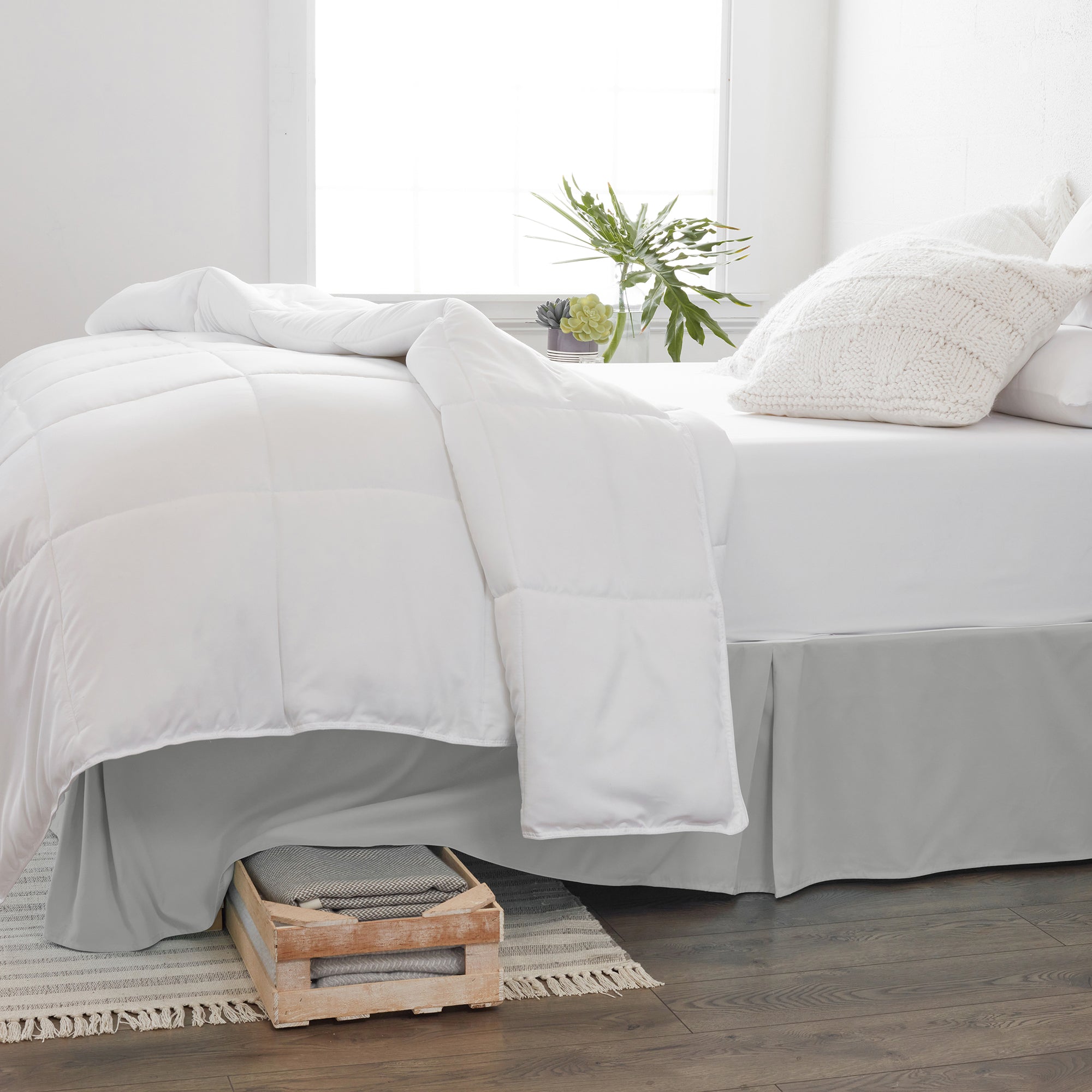 Dust Ruffle Pleated Bed Skirt